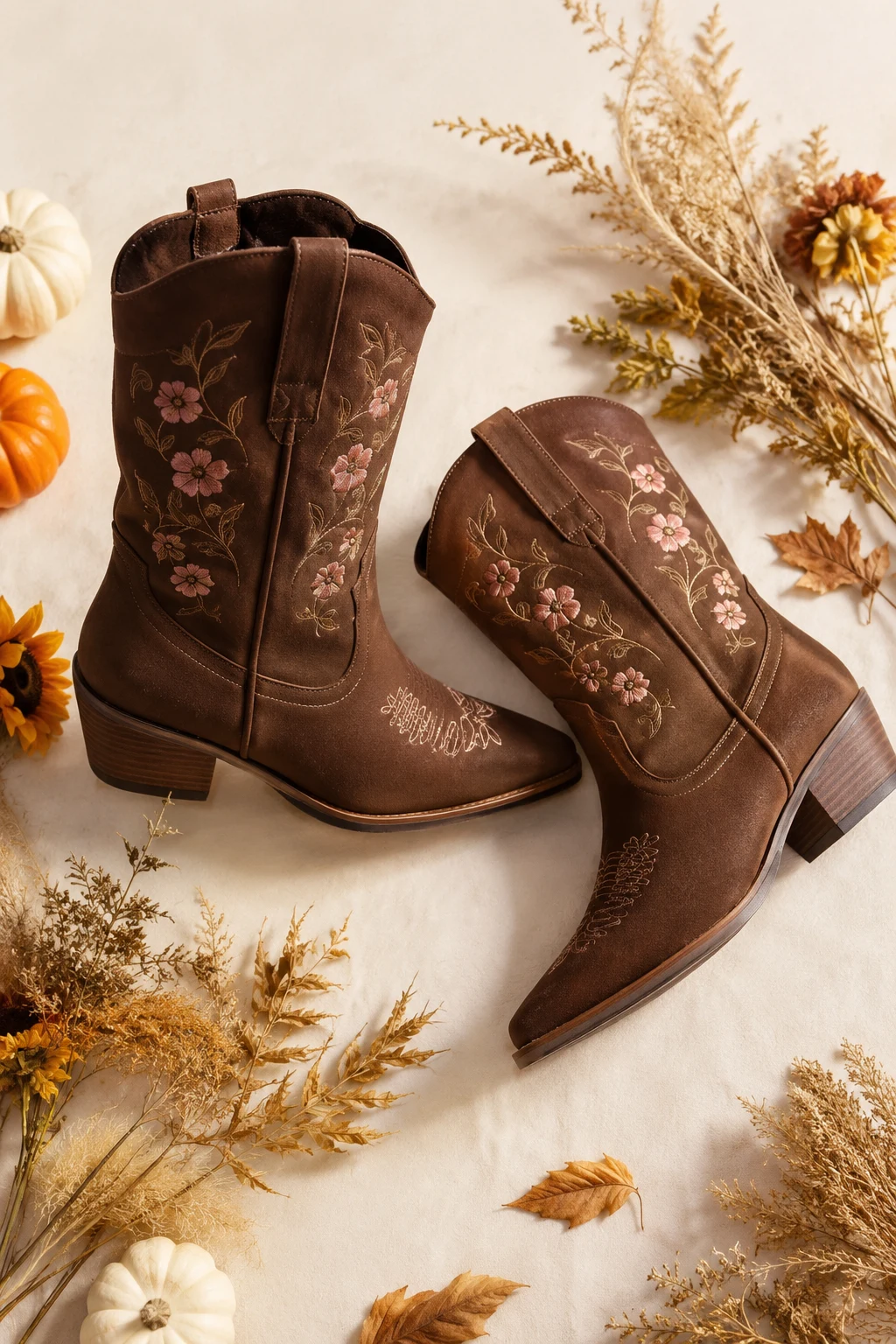 Chocolate Brown Cute Cowgirl Boots for Autumn — cute cowgirl boots style outfit