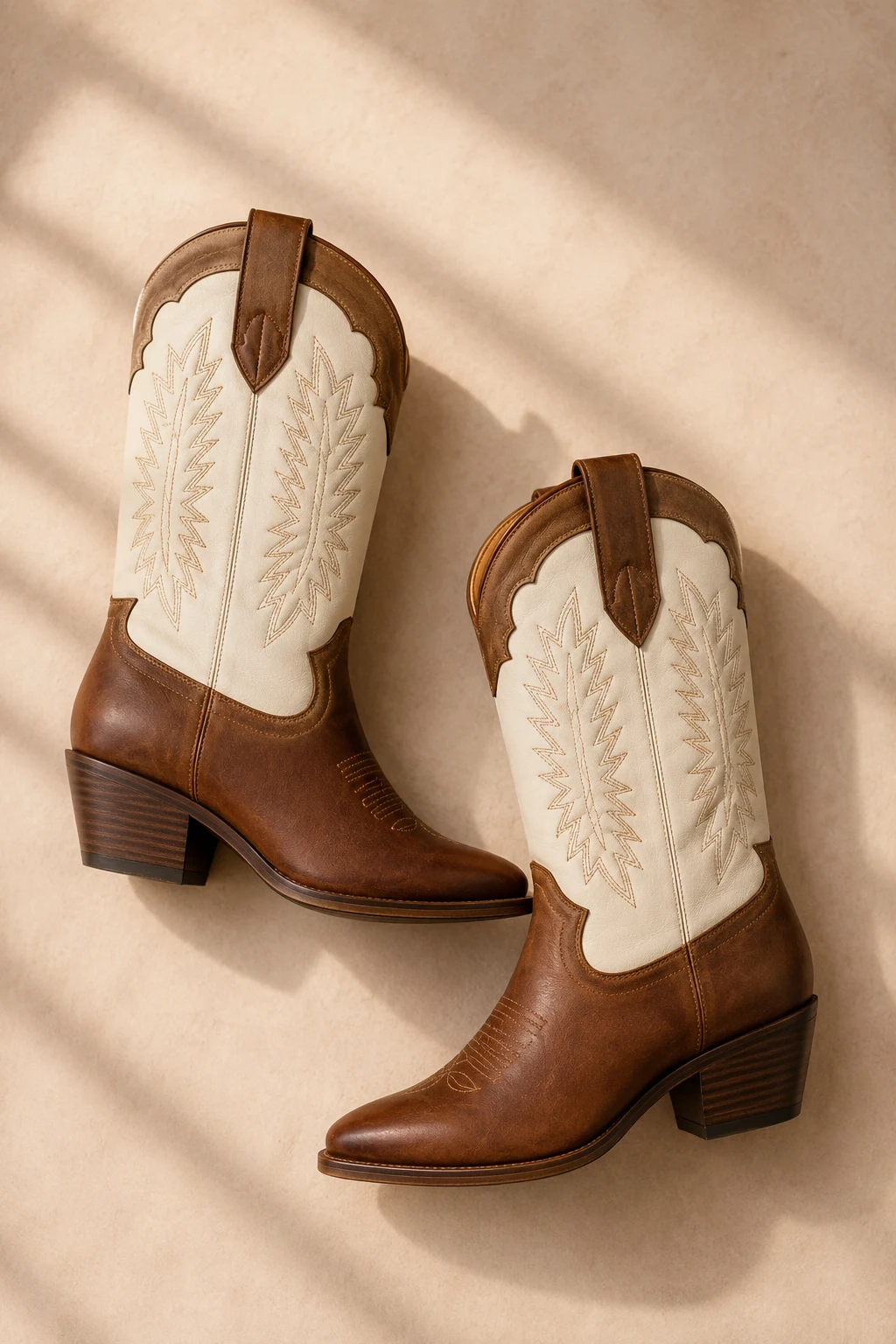 Two-Tone Cute Cowgirl Boots with Vintage Flair — cute cowgirl boots style outfit