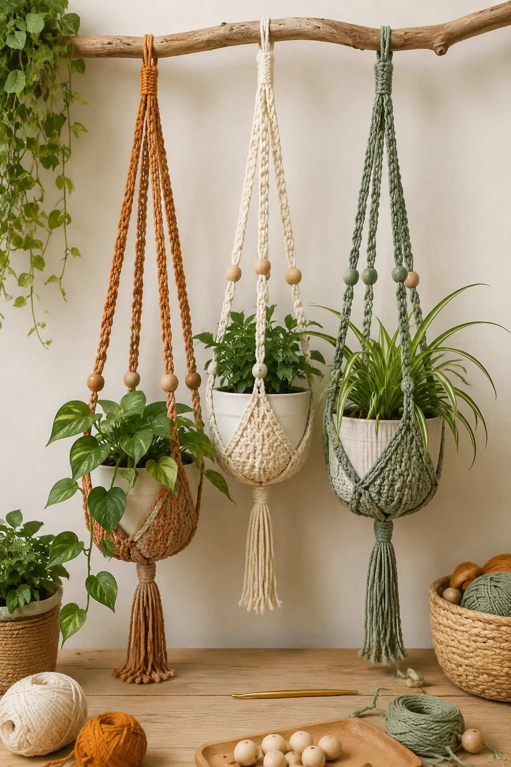 Crochet Plant Hangers for Boho Home Decor — cute crochet ideas style outfit