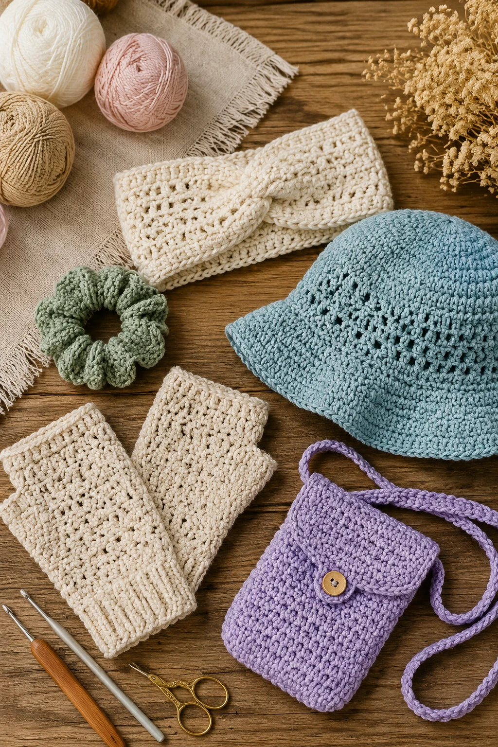 Crochet Wearable Accessories for Everyday Style — cute crochet ideas style outfit