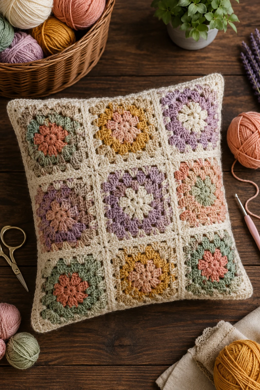 Easy Crochet Ideas for Beginners: Cute Granny Square Pillow — easy crochet ideas for beginners style outfit