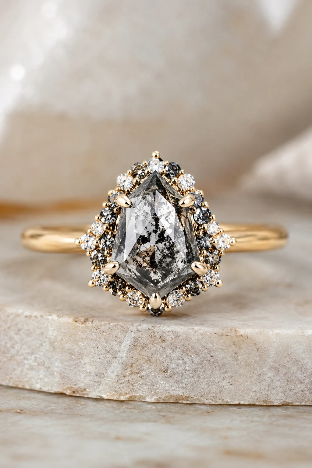 Salt-and-Pepper Diamond Stardust — engagement rings unique style outfit