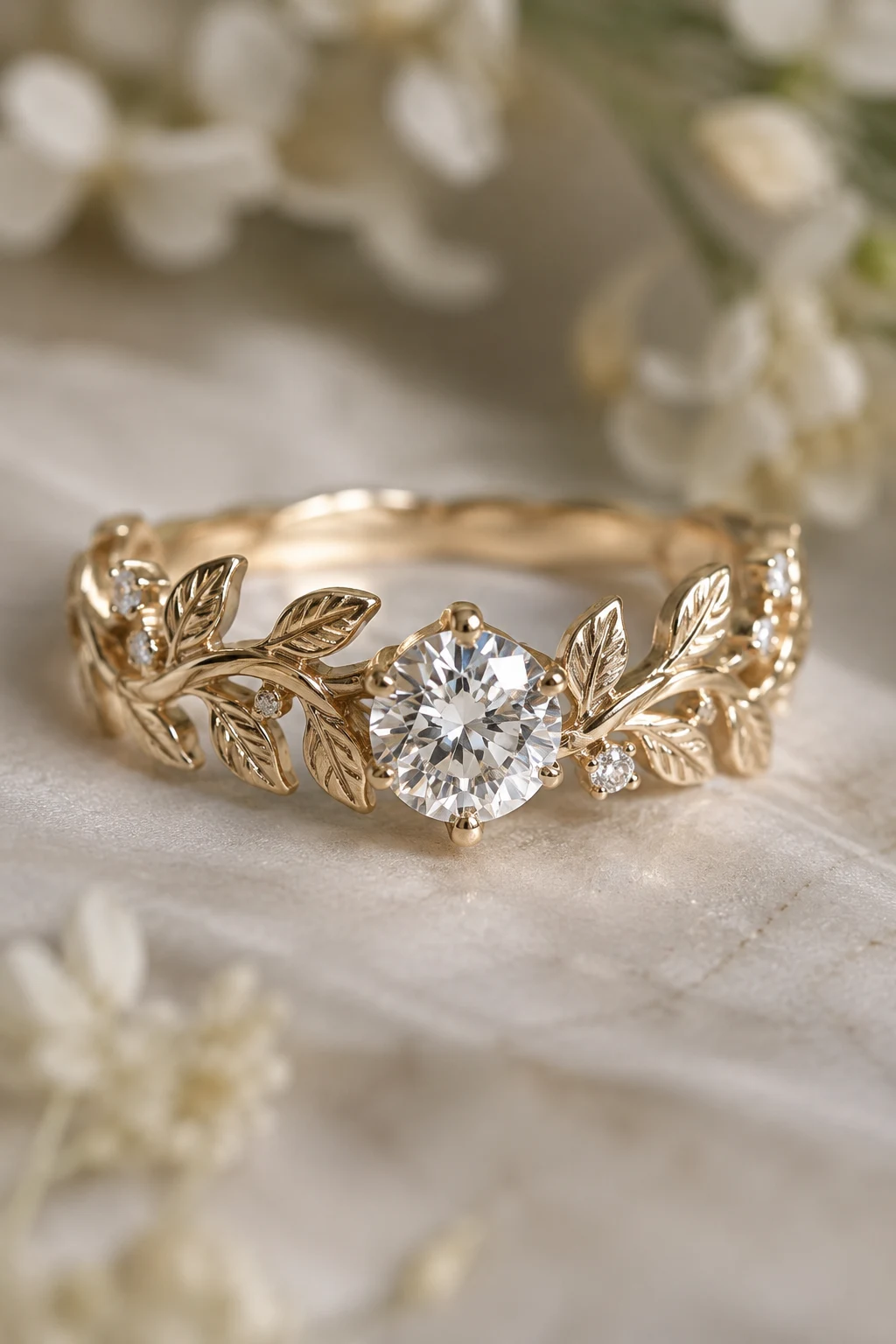 Nature-Inspired Leaf and Vine Designs — engagement rings unique style outfit