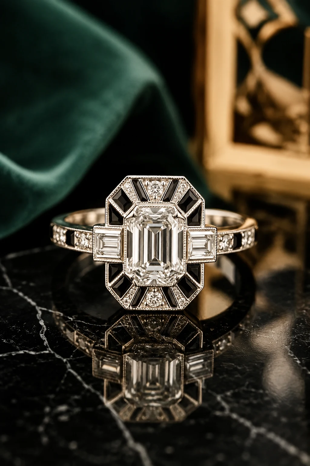 Art Deco Glamour Never Fades — engagement rings unique style outfit