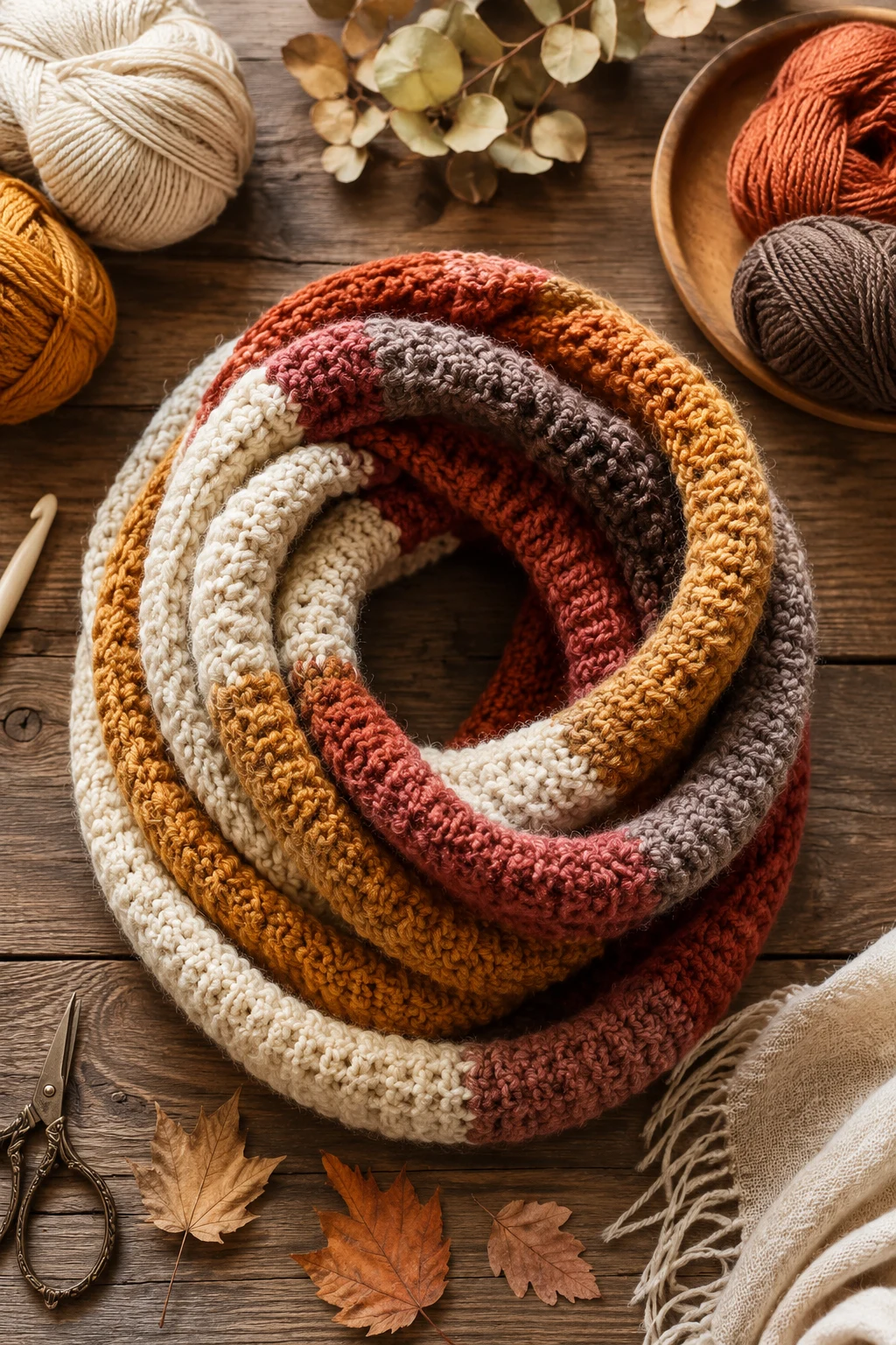 Fall Crochet Ideas for Cozy Infinity Scarves — fall crochet ideas style outfit