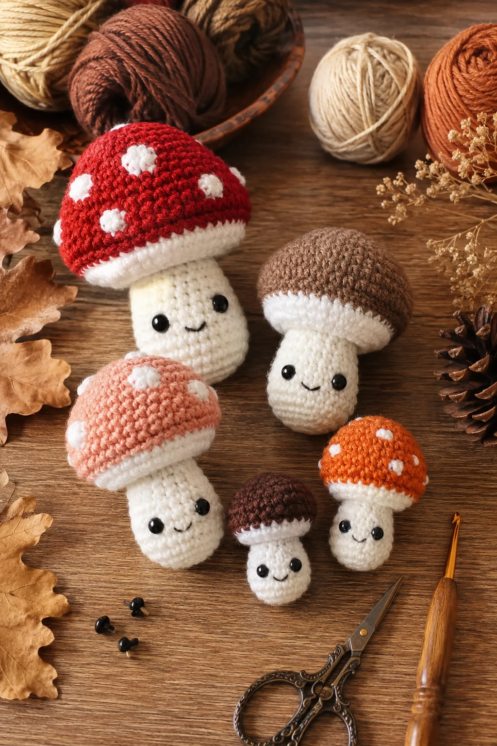 Woodland Mushroom Plush Collection — fall crochet ideas style outfit