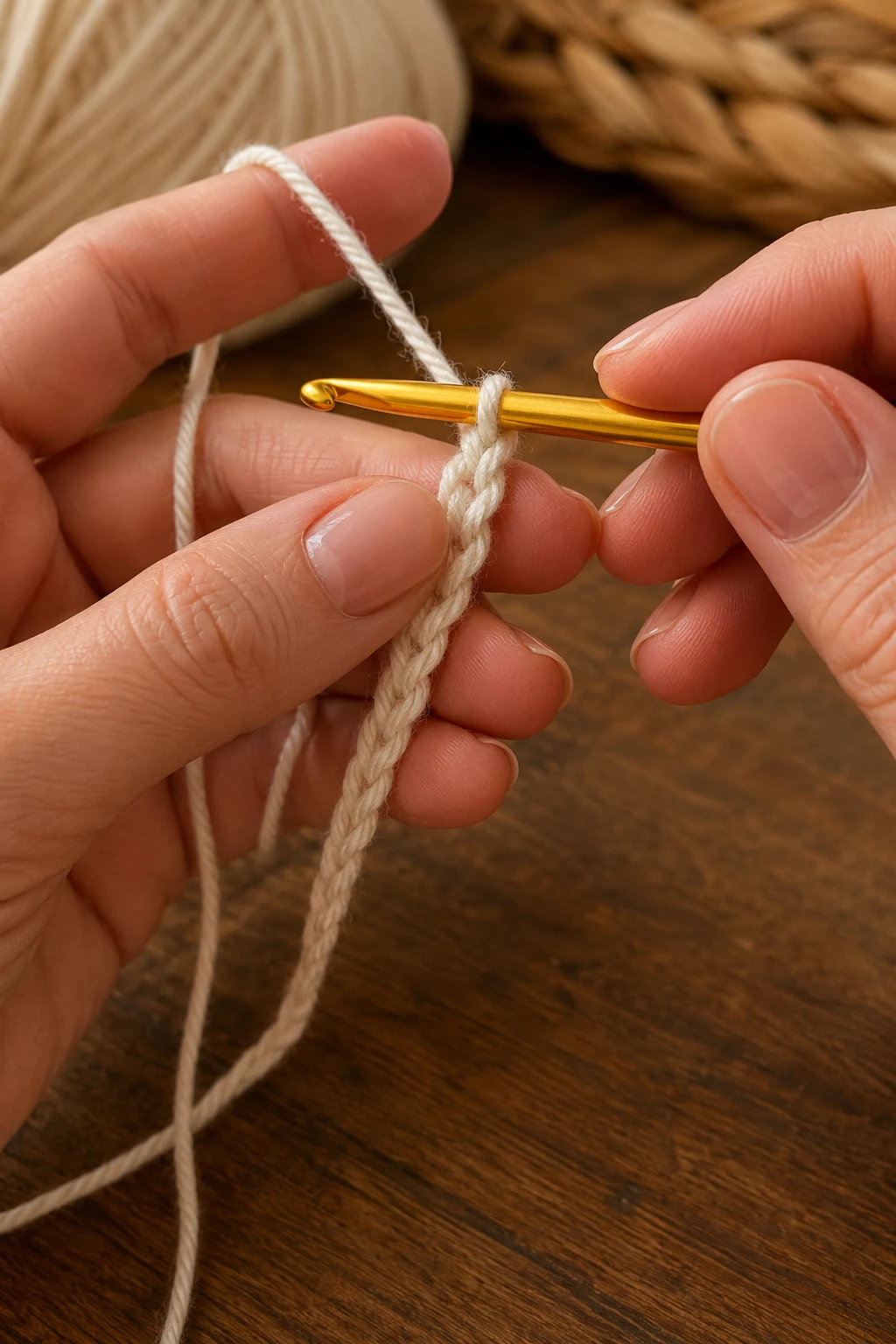 hands actively performing the 