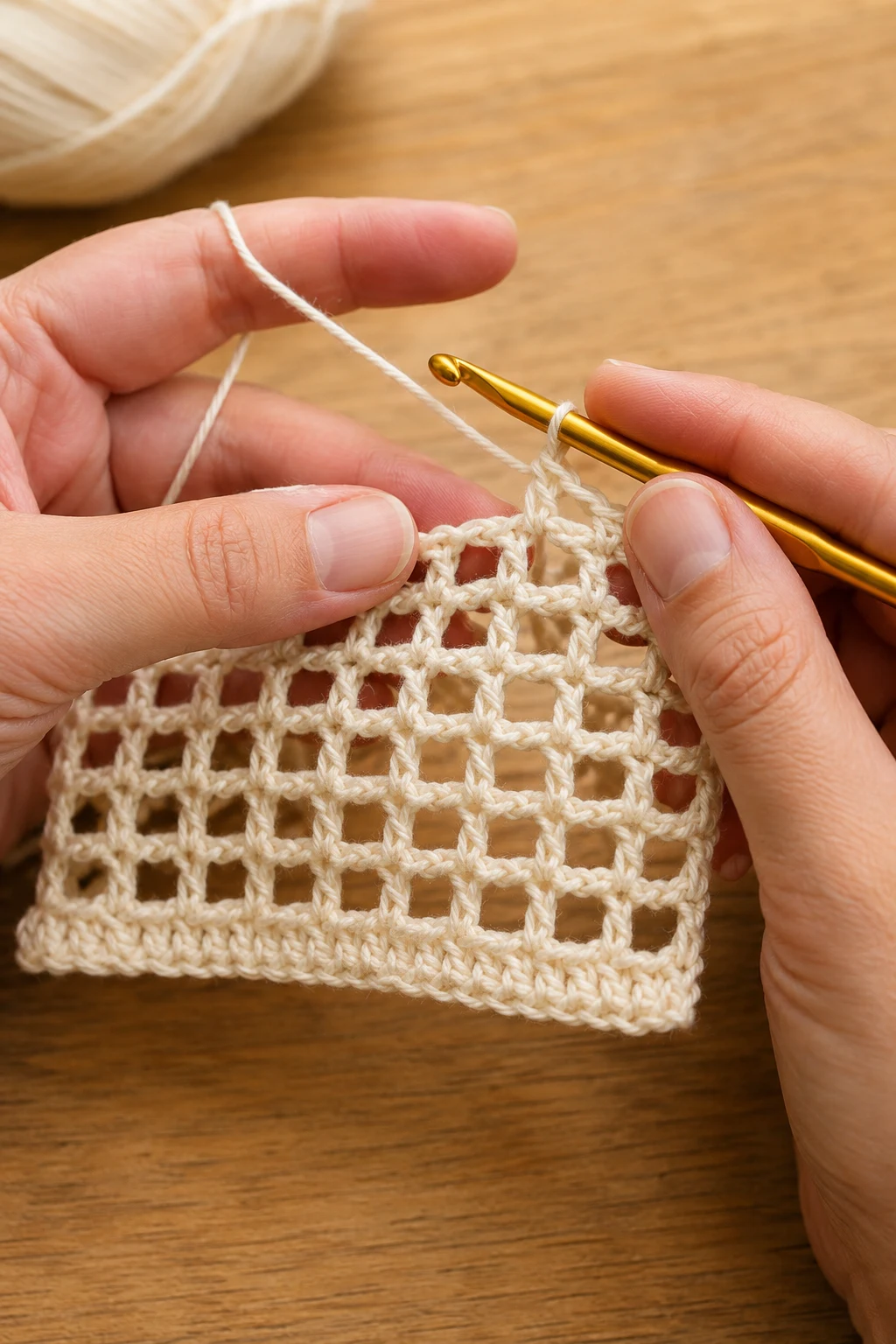 hands actively performing the 