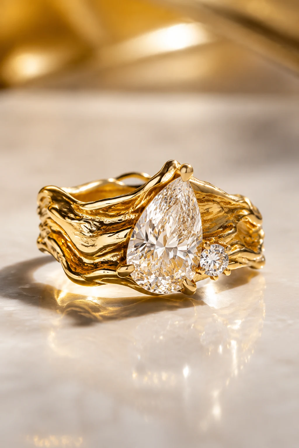 Sculptural Gold Rings That Double as Wearable Art — funky engagement rings unique style outfit