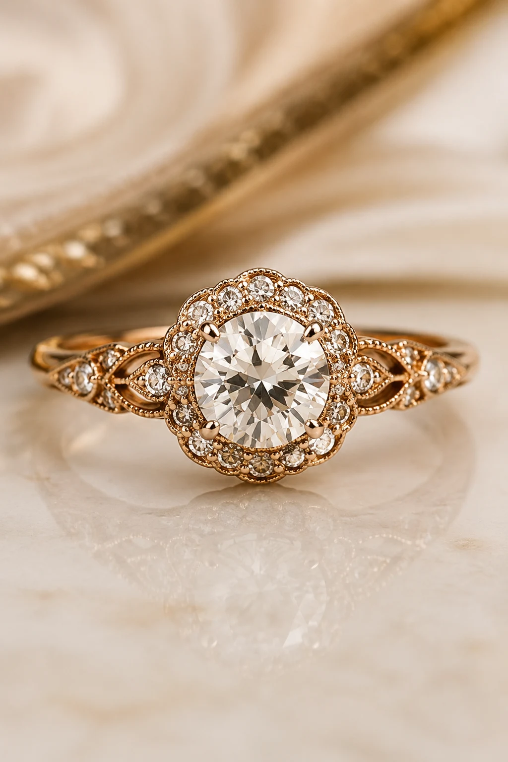 Vintage Glamour with a Modern Twist — funky engagement rings unique style outfit