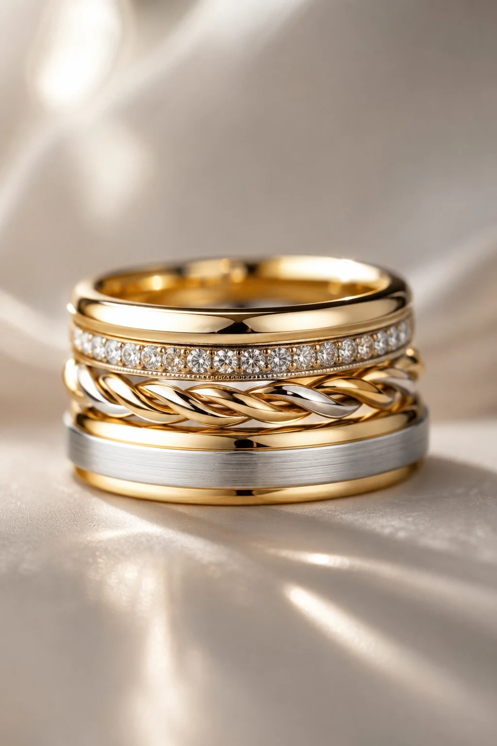 Mixed-Metal Gold Wedding Rings for Unique Style — gold wedding rings style outfit