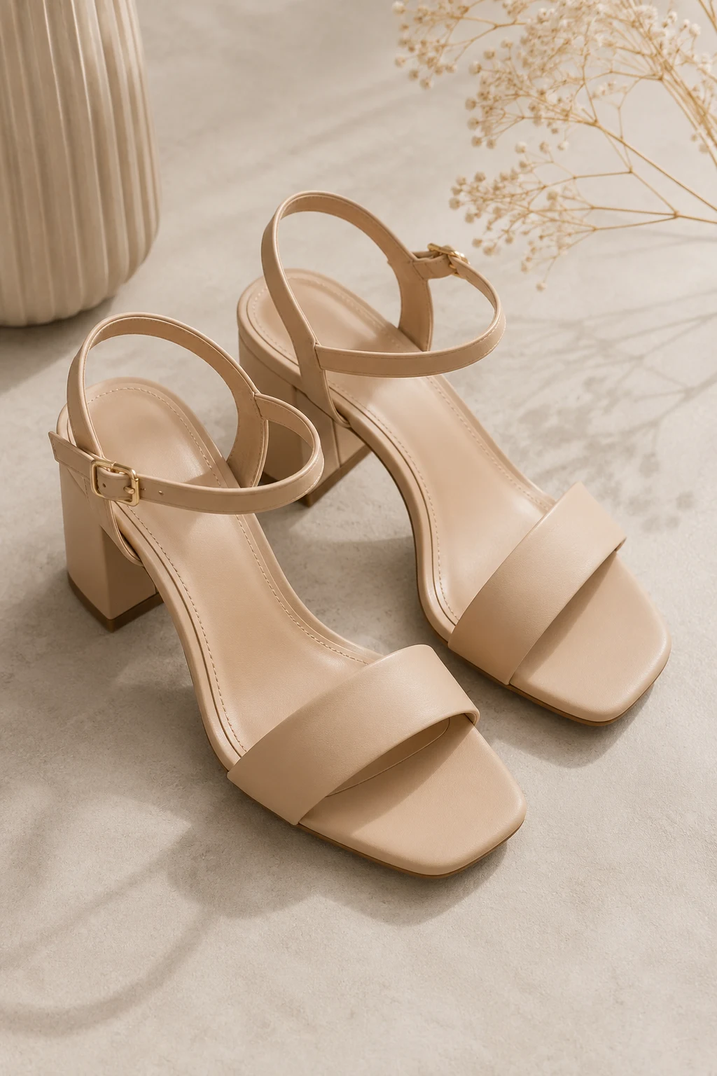 neutral Block Heels for All-Day Comfort — heels style outfit