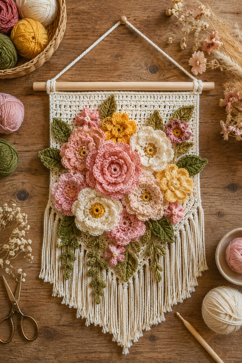 Floral Wall Hanging Ideas a Crochet Lovers Adore — ideas a crochet style outfit