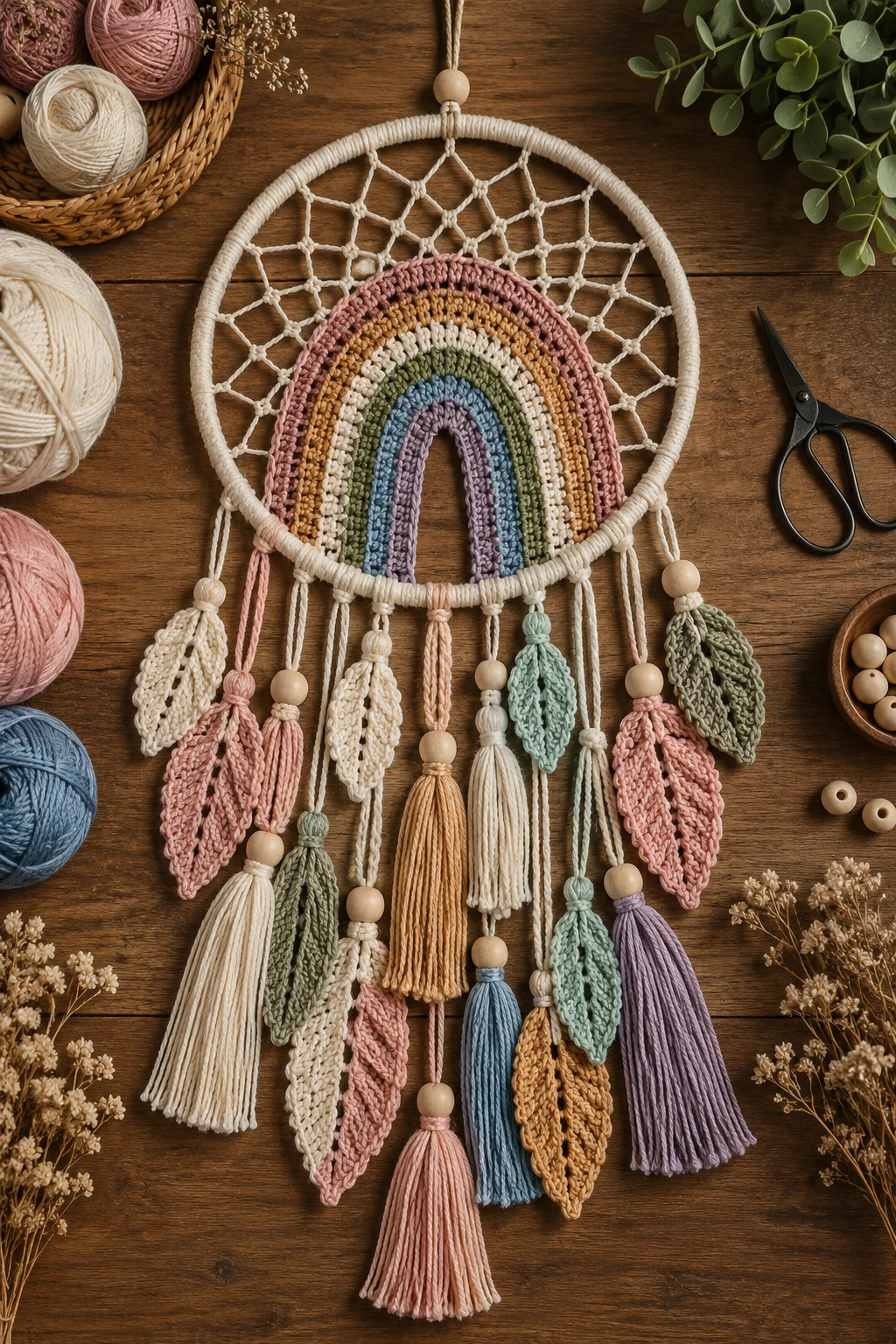 Boho Rainbow Dream Catcher — ideas a crochet style outfit