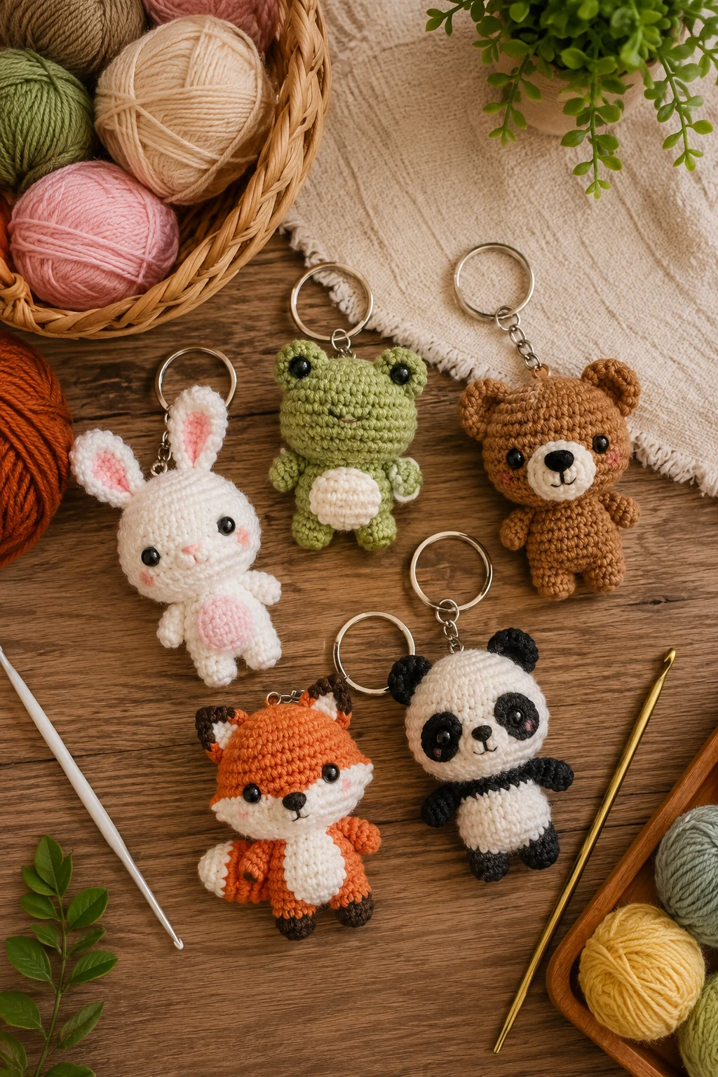 Mini Amigurumi Animals Everyone Loves — keychain crochet ideas style outfit