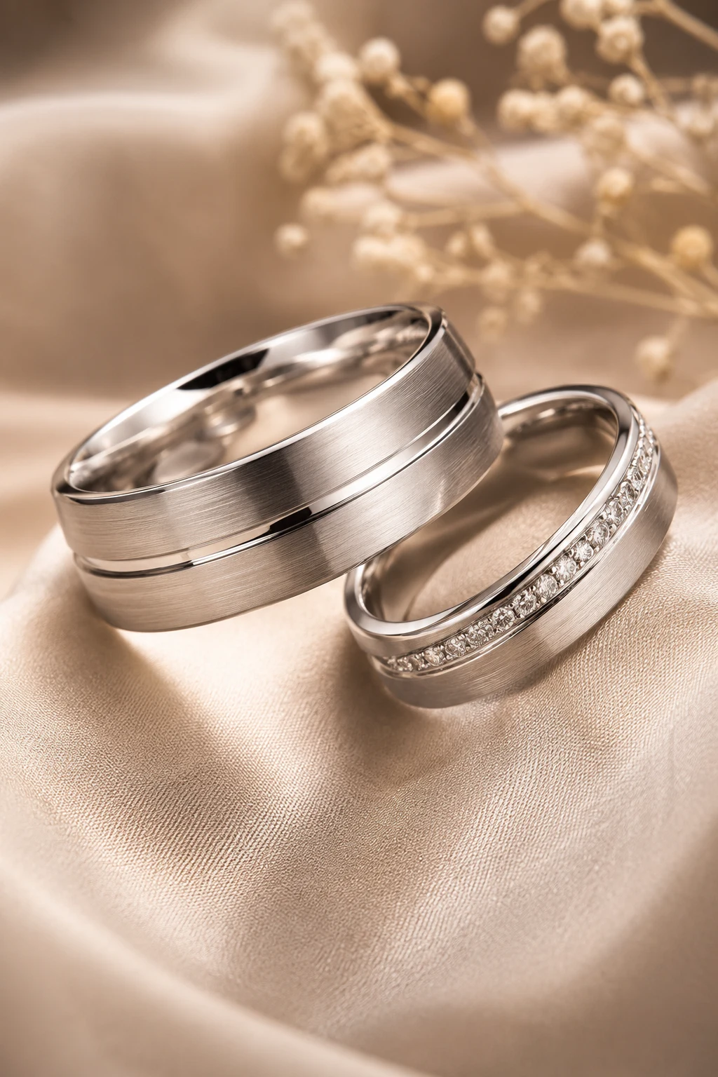 Diamond Accent Matching Wedding Rings — matching wedding rings style outfit
