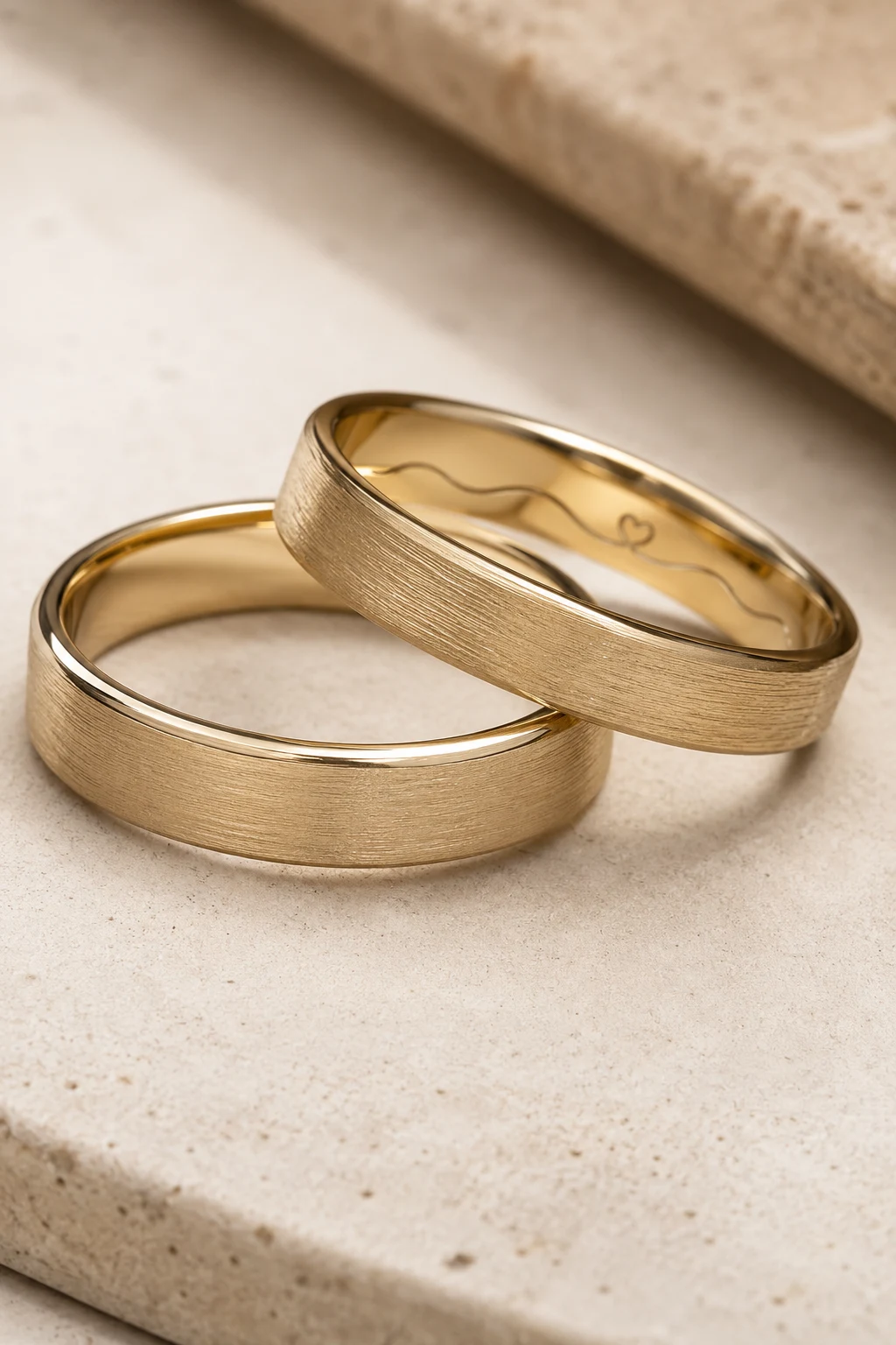 Personalized Matching Wedding Rings with Custom Engraving — matching wedding rings style outfit