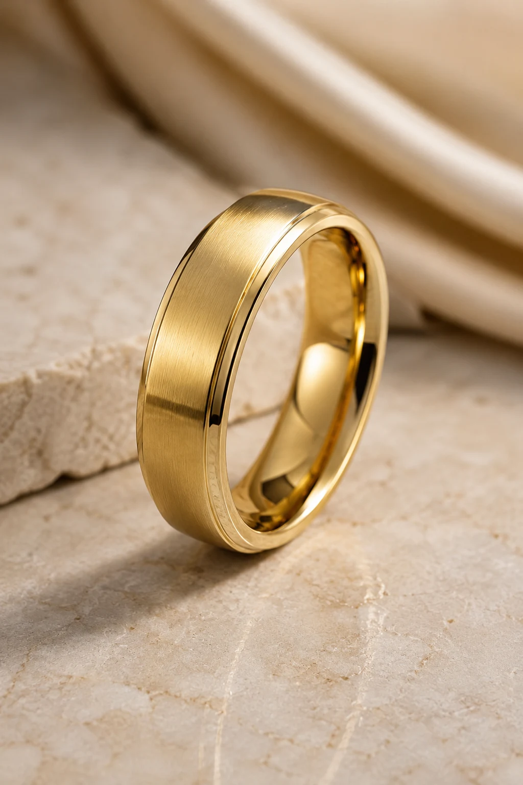 Classic Yellow Gold Men Wedding Rings Never Go Out of Style — men wedding rings style outfit, worn by a stylish man