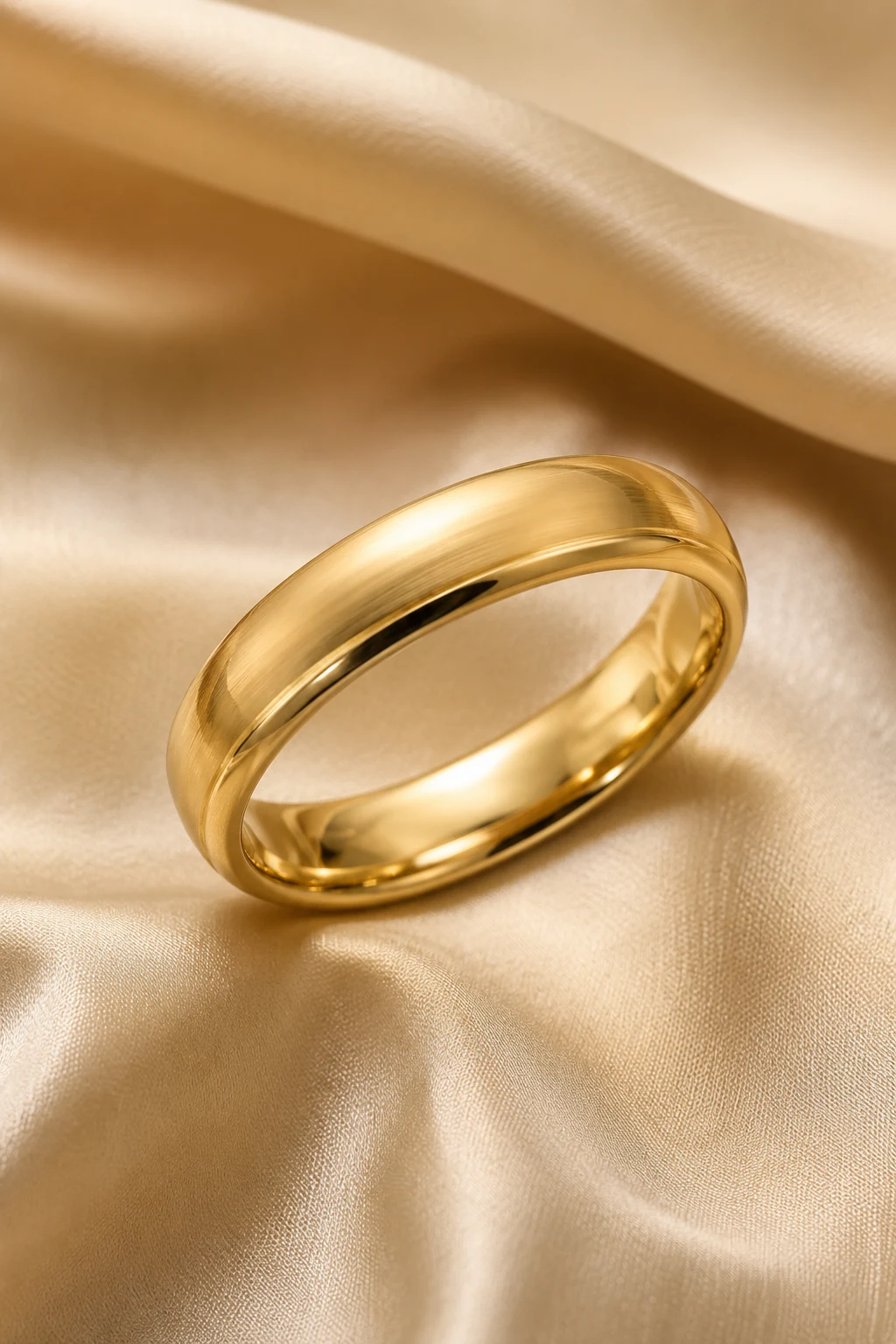 Comfort-Fit Gold Rings Built for Everyday Life — mens wedding rings gold style outfit, worn by a stylish man