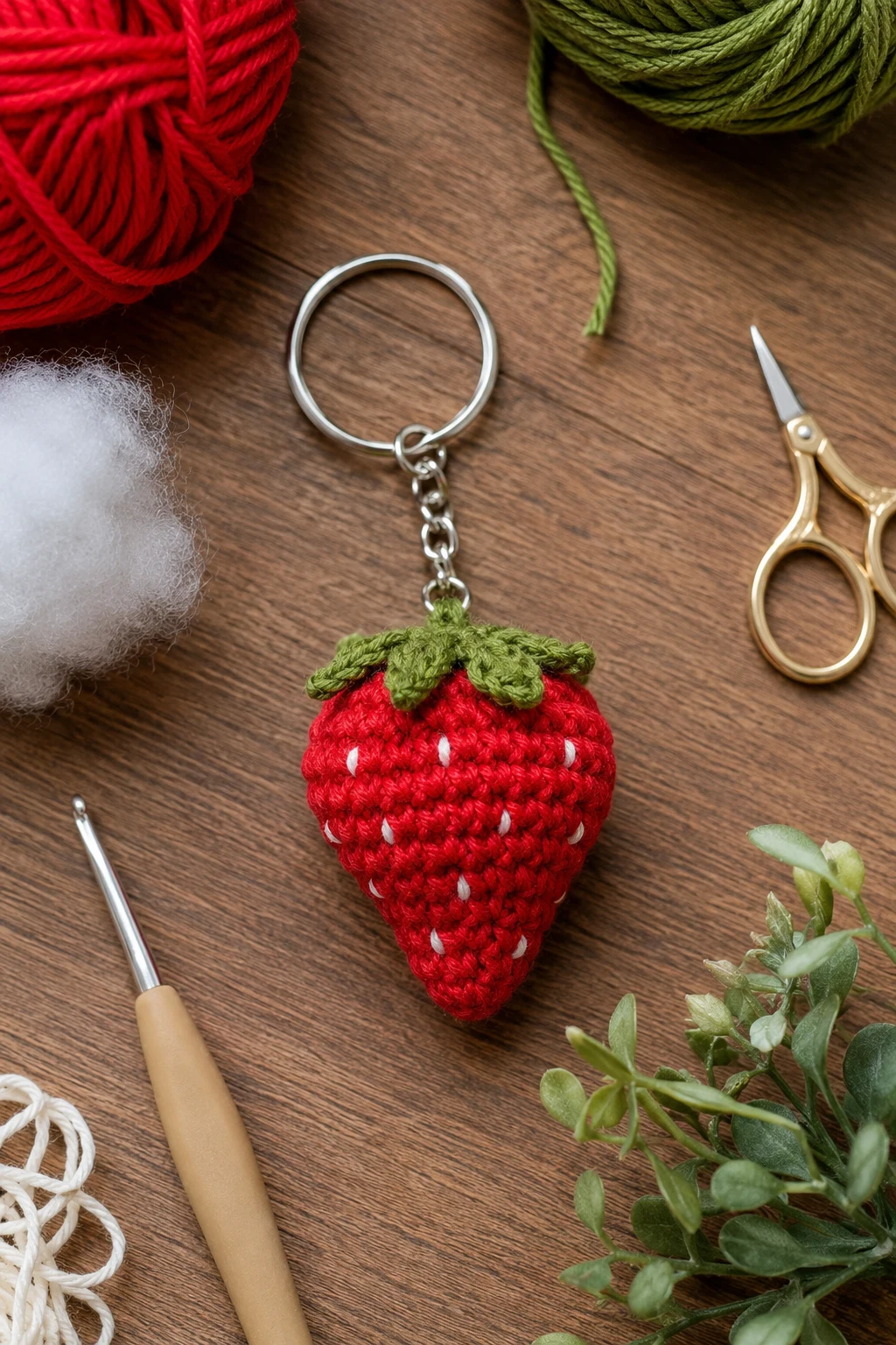 Tiny Strawberry Keychain: Sweet Mini Crochet Ideas Everyone Loves — mini crochet ideas style outfit