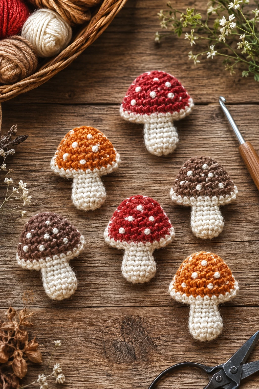 Mini Crochet Ideas for Cozy Mushroom Magnets — mini crochet ideas style outfit