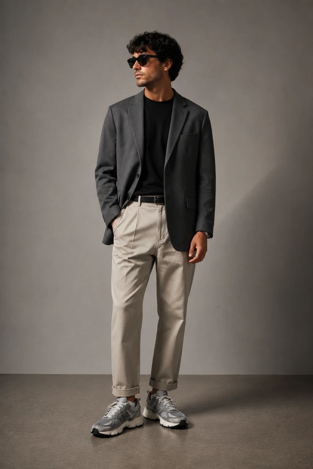 The Smart Casual Blazer That Changes Everything — new balance 9060 grey men outfits style outfit, worn by a stylish man