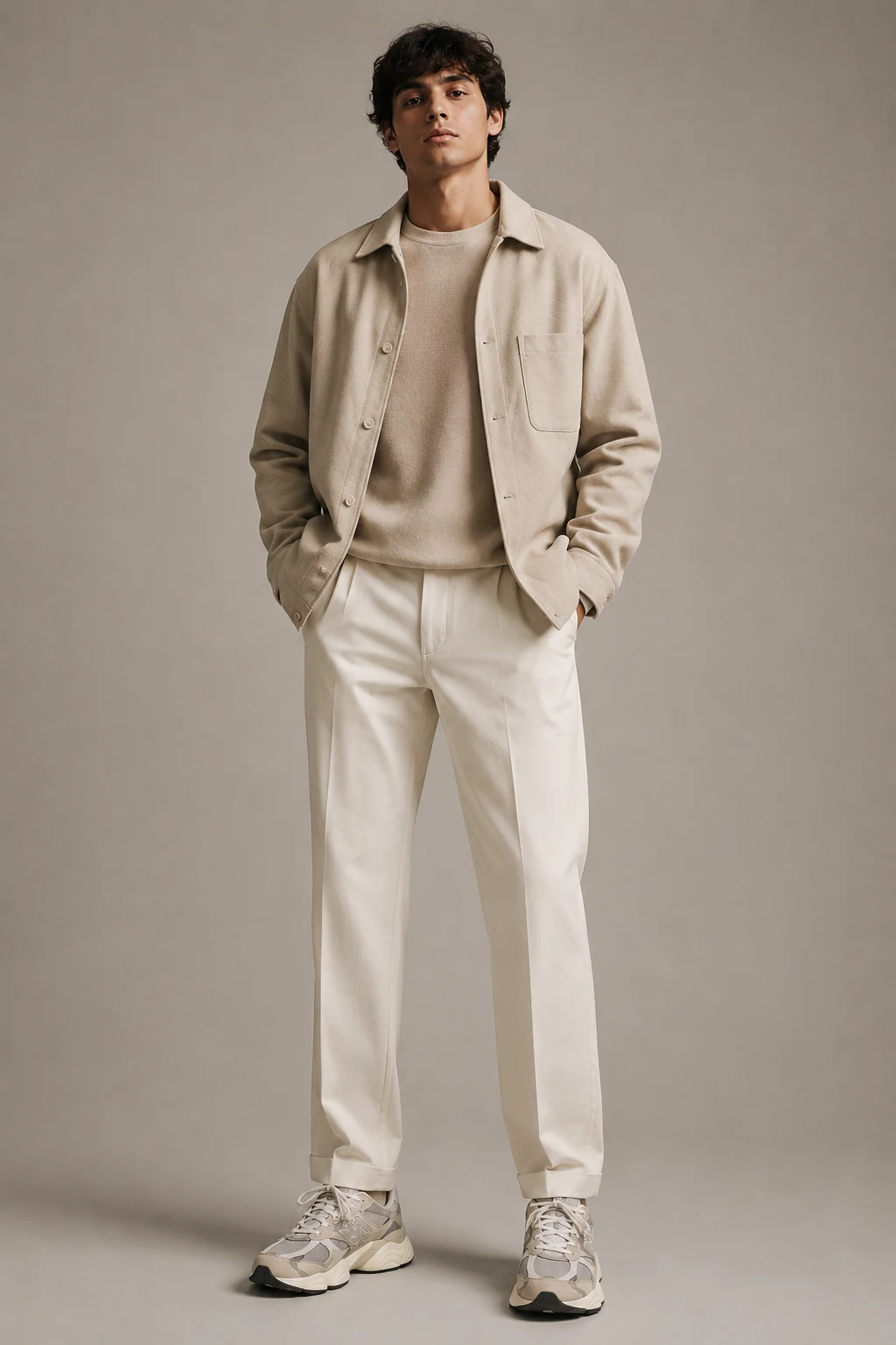 The Clean Minimalist Fit — new balance 9060 outfit men aesthetic style outfit, worn by a stylish man