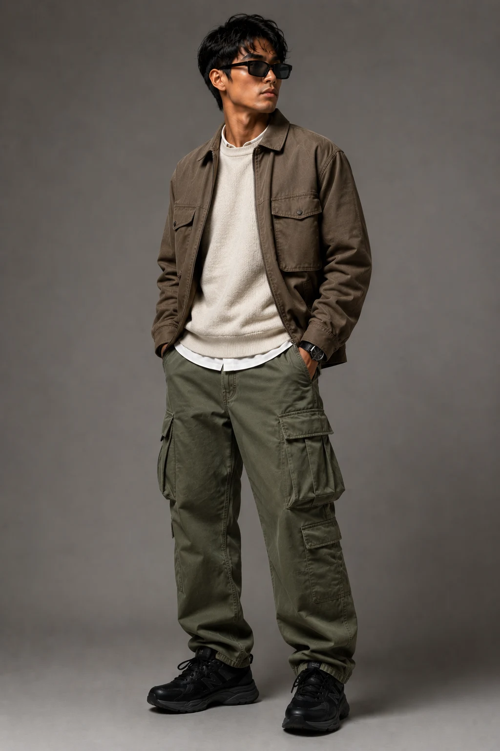 The Earth Tone Layering Masterclass — new balance 9060 outfit men black style outfit, worn by a stylish man
