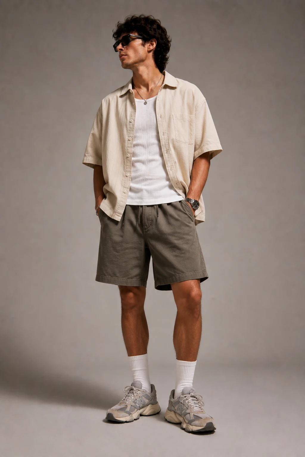 The Summer Shorts Fit That Actually Looks Cool — new balance 9060 outfit men streetwear style outfit, worn by a stylish man