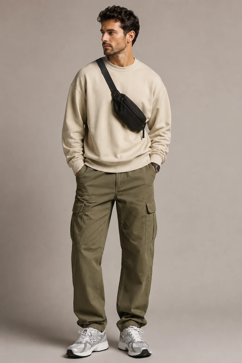 The Cargo Pants Weekend Uniform — new balance shoes men 530 style outfit, worn by a stylish man