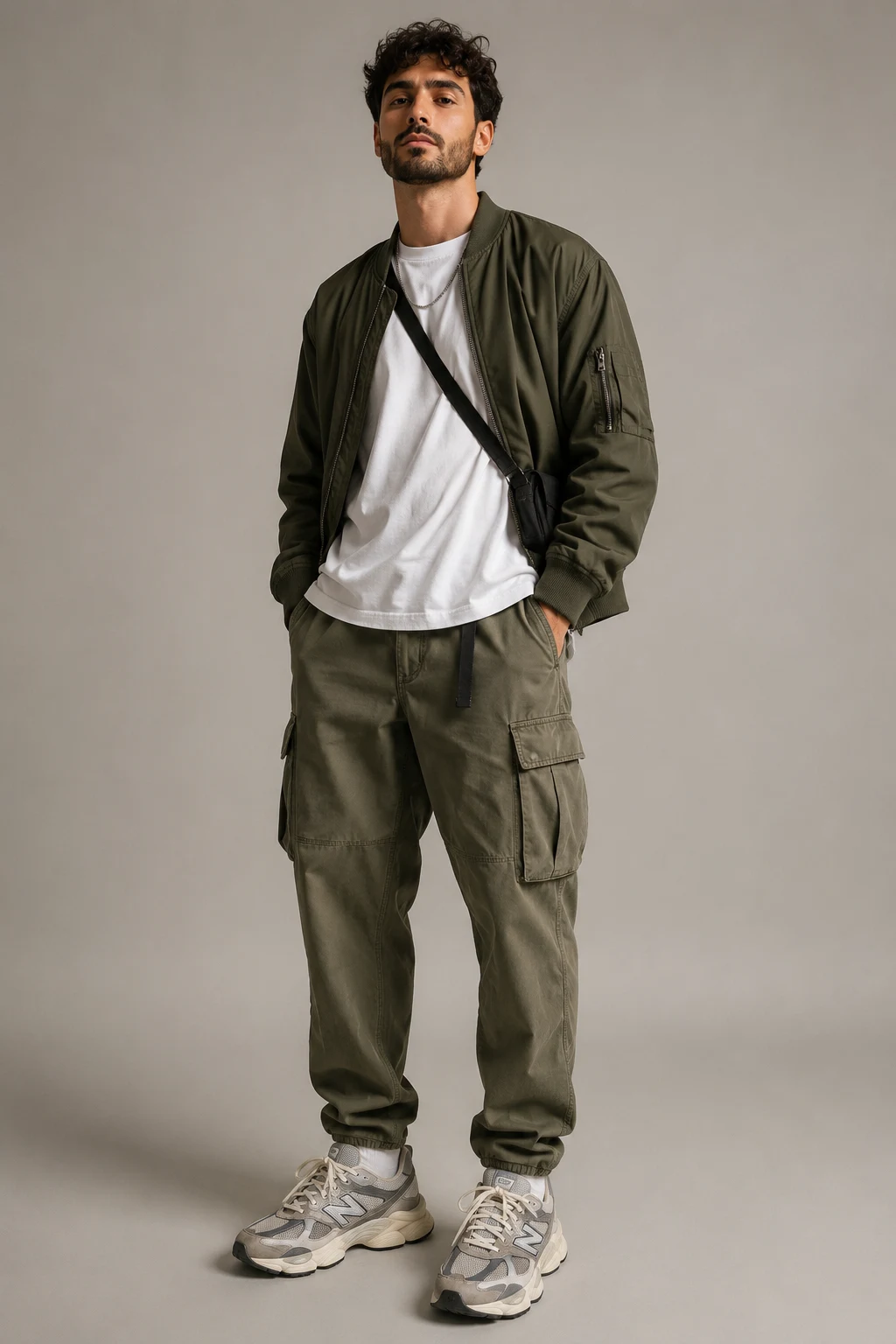 The Relaxed Cargo Weekend Uniform — new balance shoes men 9060 style outfit, worn by a stylish man