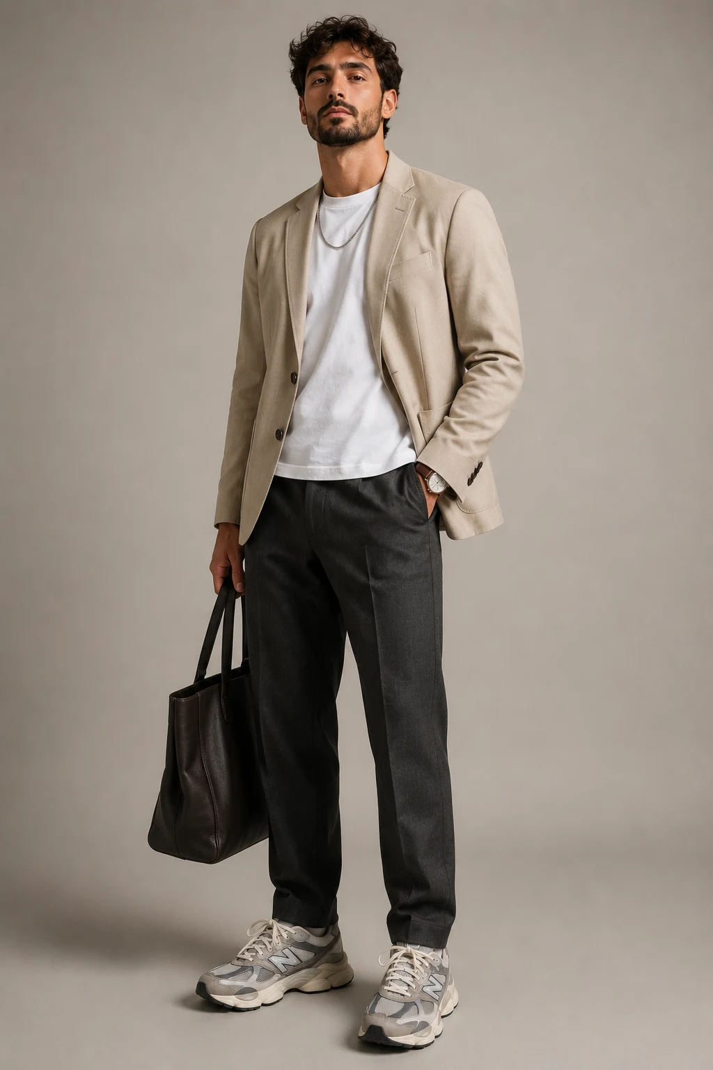 The Smart Casual Blazer Upgrade — new balance shoes men 9060 style outfit, worn by a stylish man