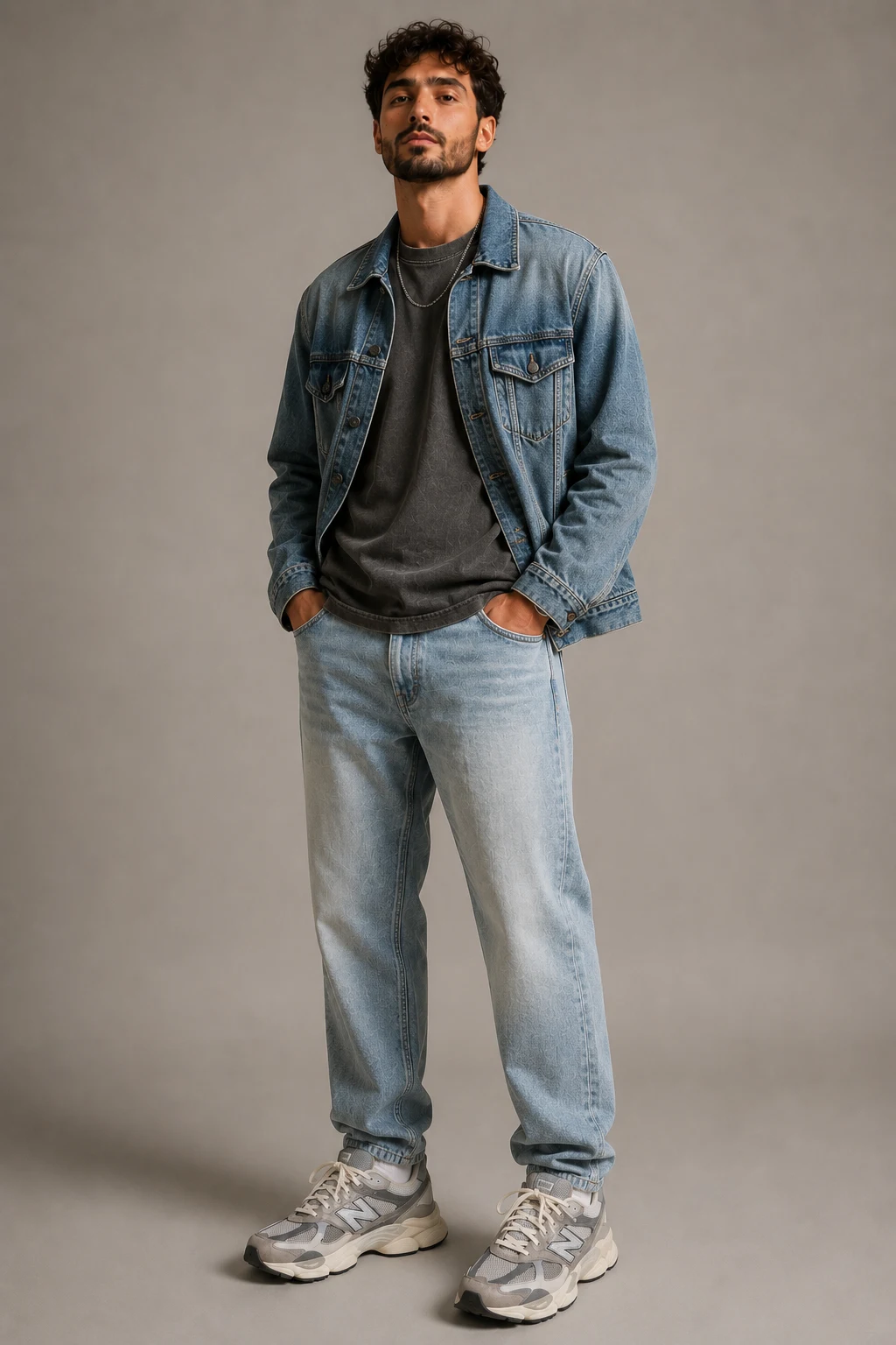 The Vintage Denim Everyday Winner — new balance shoes men 9060 style outfit, worn by a stylish man