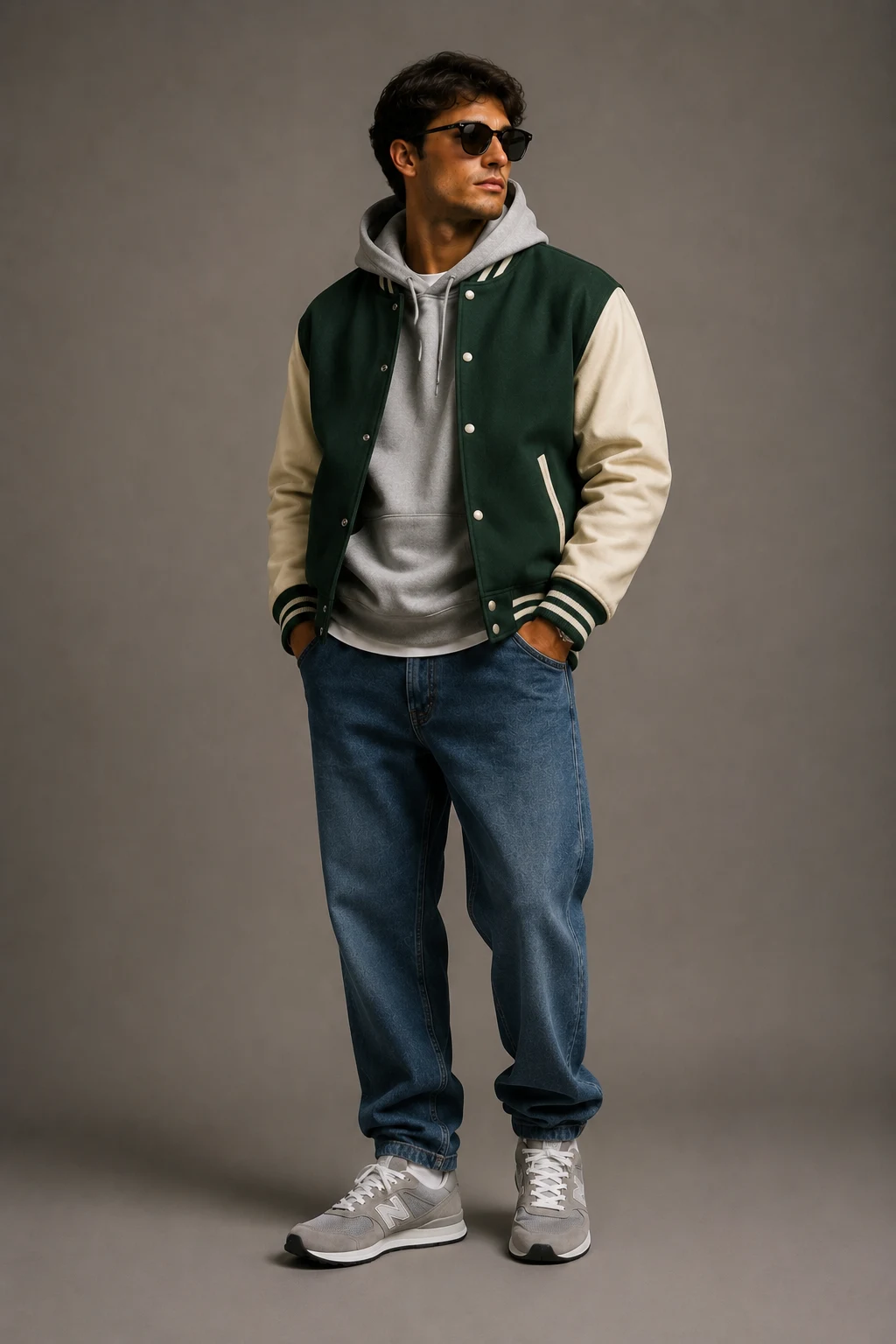 The Varsity Campus Classic — new balance shoes men aesthetic style outfit, worn by a stylish man