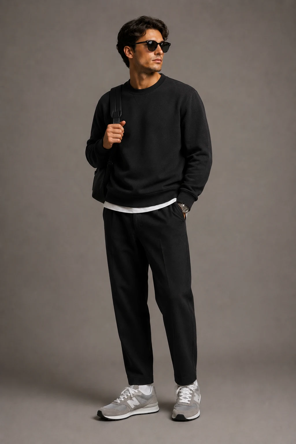 The Clean Minimalist Airport Fit — new balance shoes men aesthetic style outfit, worn by a stylish man