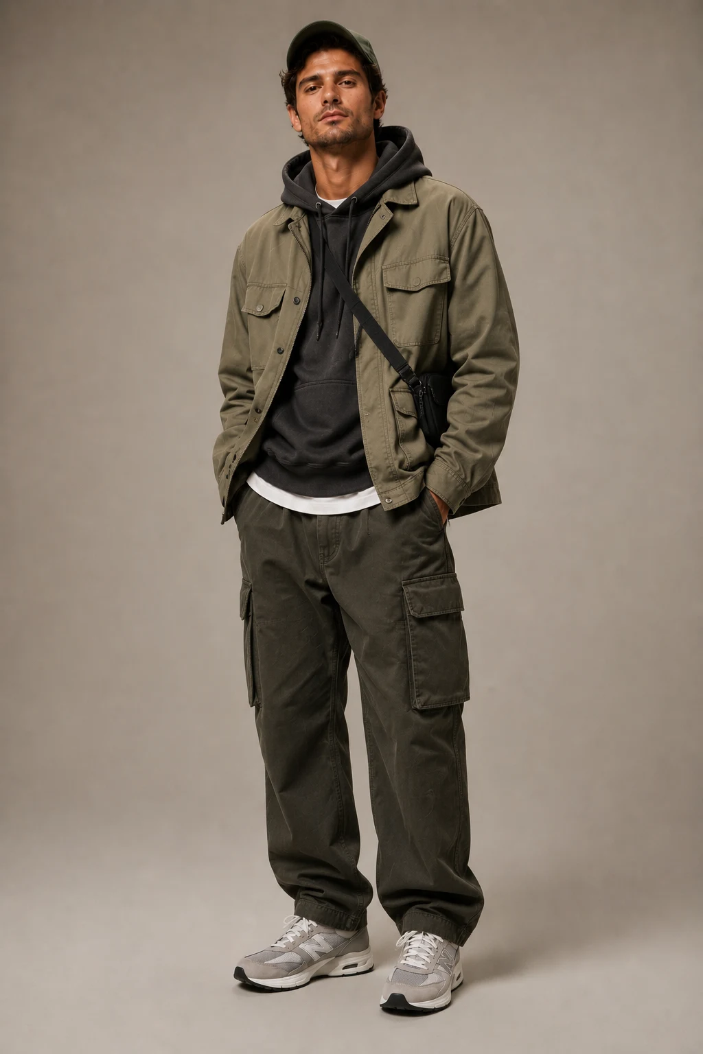 The Streetwear Layer Game — new balance shoes men style outfit, worn by a stylish man