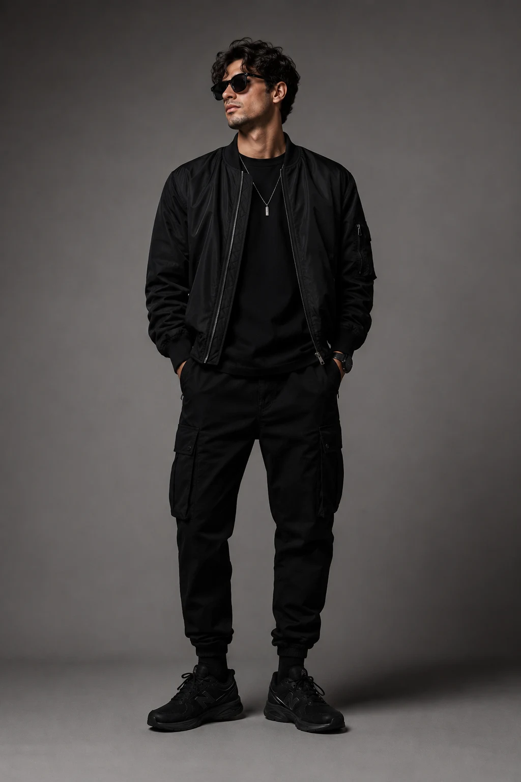 The All-Black Streetwear Uniform — new balance shoes men outfit black style outfit, worn by a stylish man