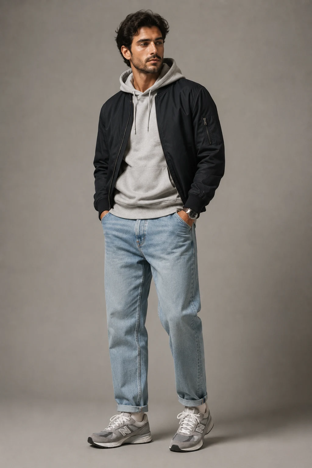 The Relaxed Denim Upgrade — new balance shoes mens style outfit, worn by a stylish man
