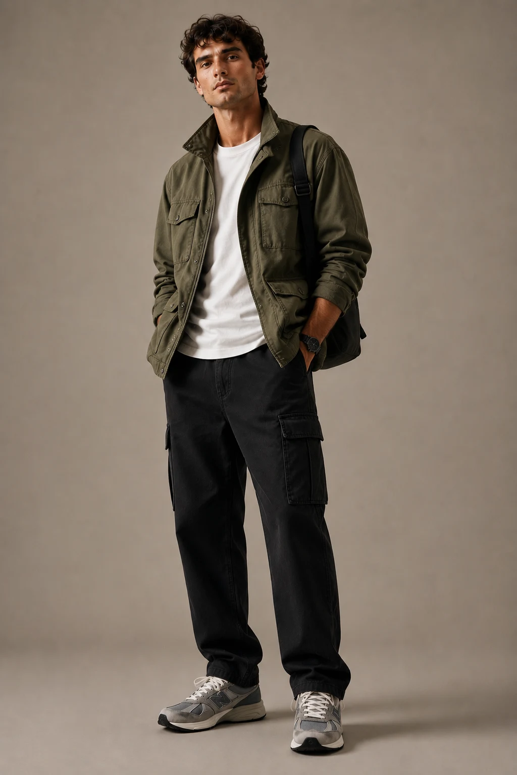 The Utility Jacket Combo Built for Everyday Adventures — new balance shoes mens outfit style outfit, worn by a stylish man