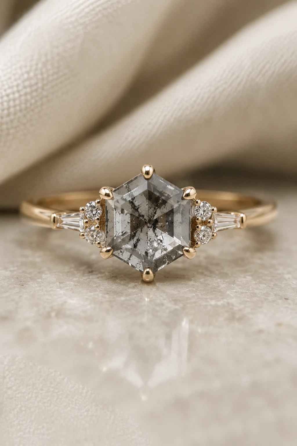 Salt and Pepper Diamond Non Traditional Wedding Rings — non traditional wedding rings style outfit