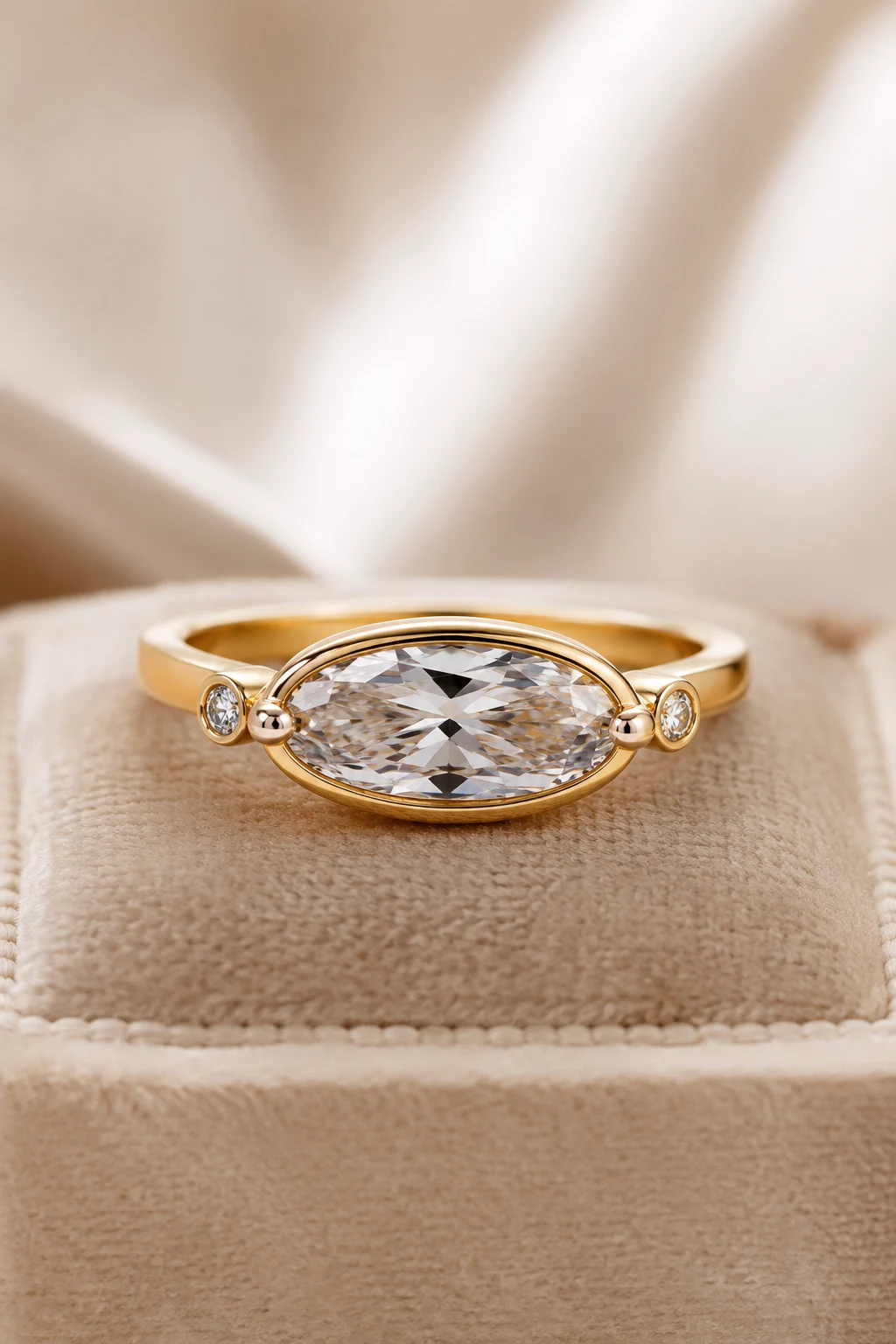 East-West Settings for a Fresh Perspective — non traditional wedding rings style outfit
