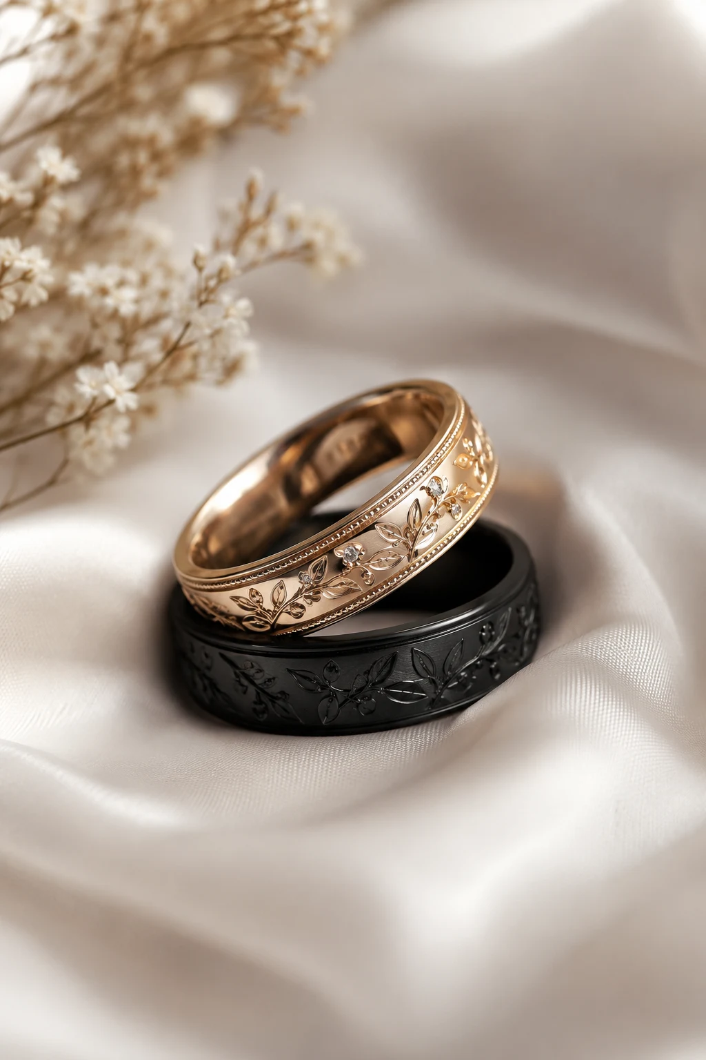 Custom Engraved Rings Filled with Meaning — non traditional wedding rings style outfit