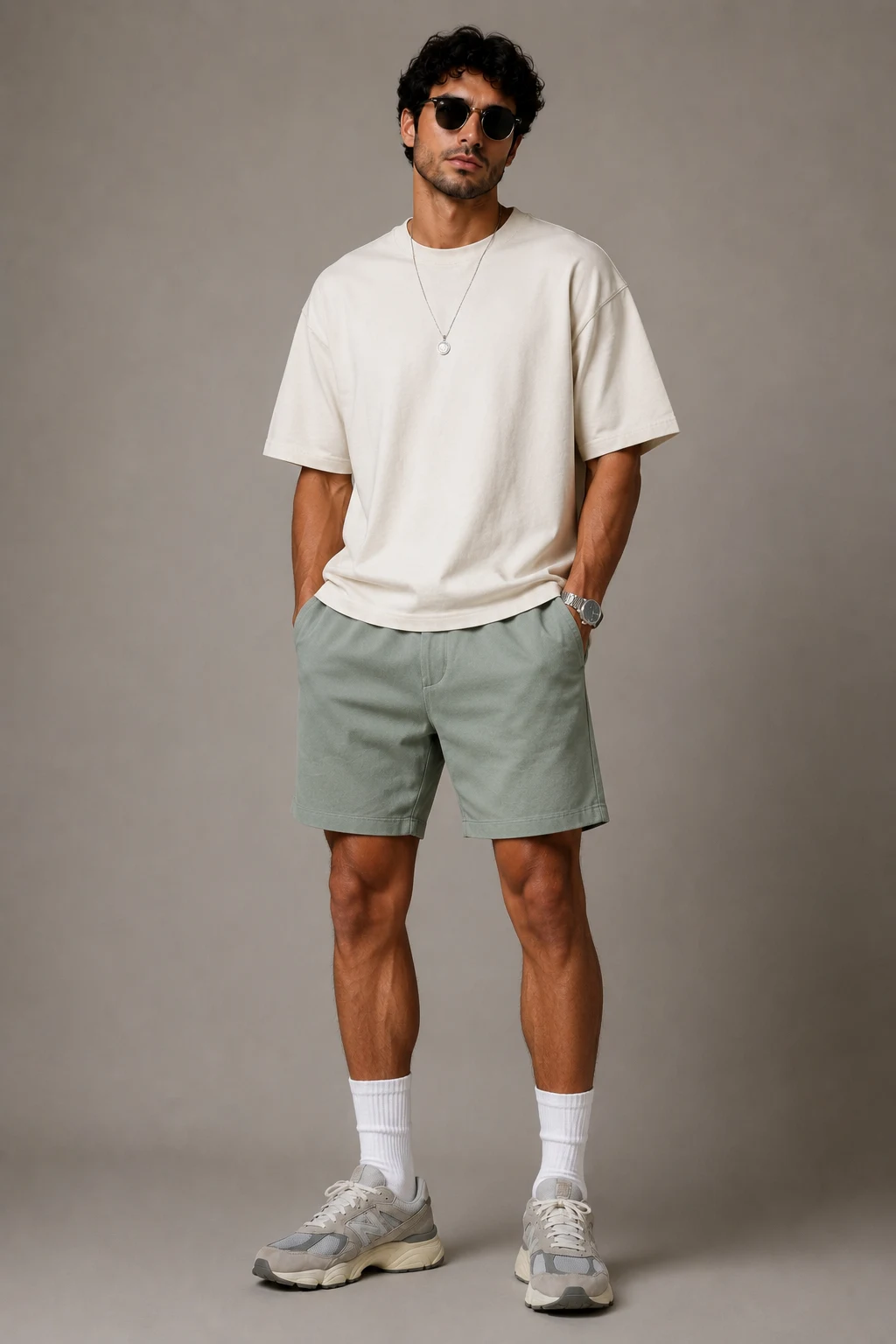 The Summer Shorts Fit That Feels Fresh — outfits 9060 new balance men style outfit, worn by a stylish man
