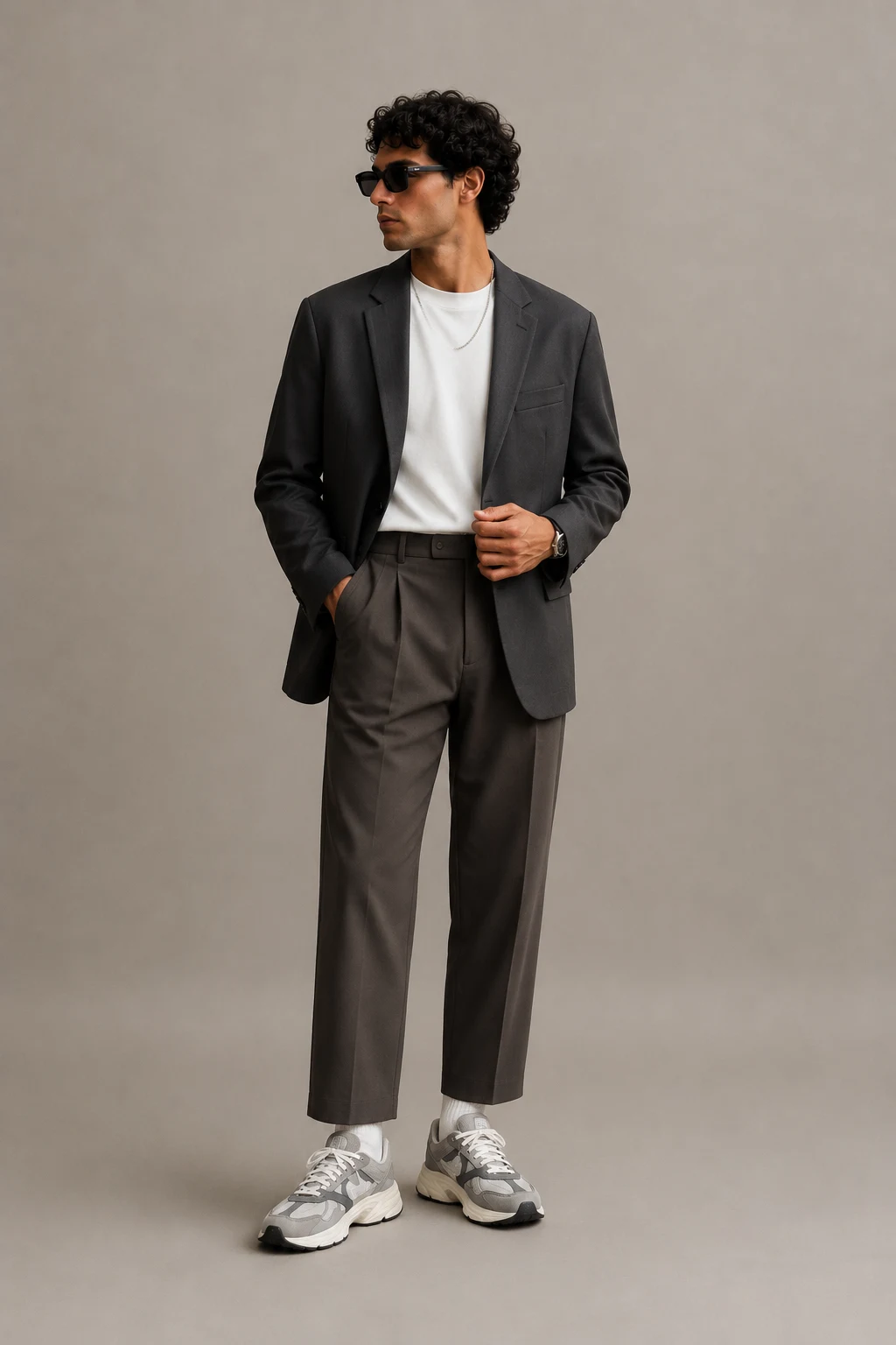 The Smart Casual Blazer Upgrade — outfits for men new balance 9060 style outfit, worn by a stylish man