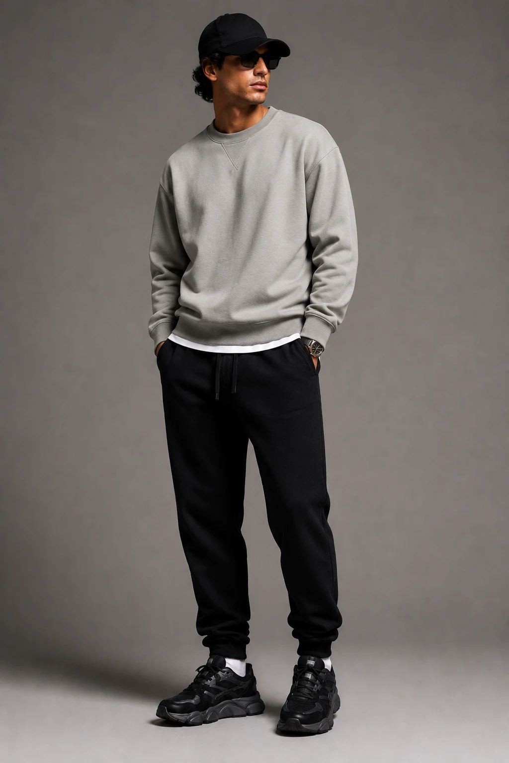 The Elevated Athleisure Formula — outfits new balance 9060 black men style outfit, worn by a stylish man