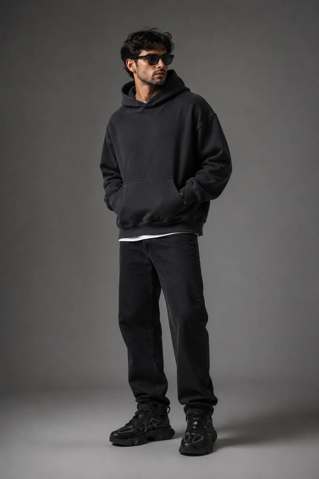 The Relaxed Hoodie Combo Everyone Copies — outfits with 9060 new balance black men style outfit, worn by a stylish man