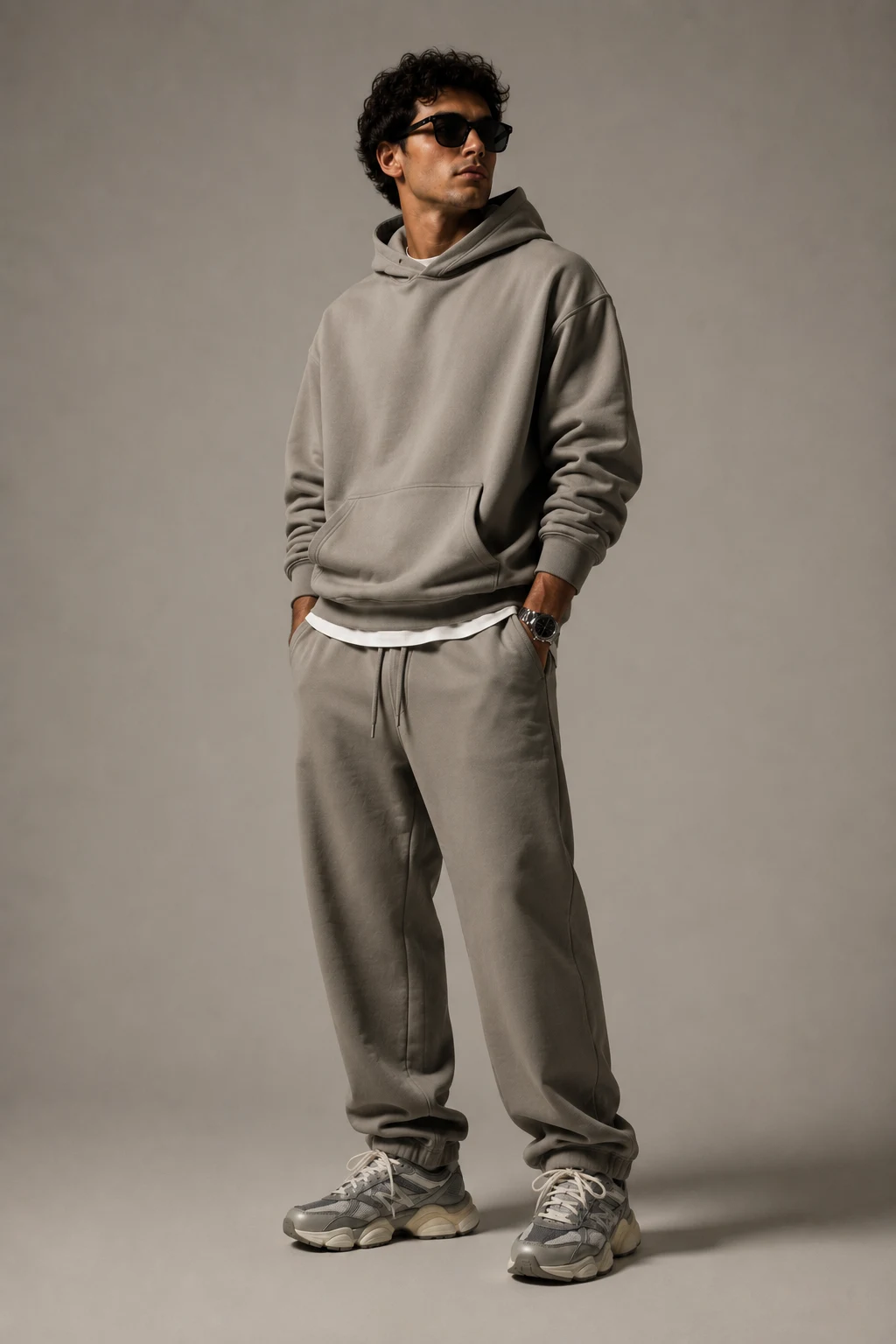 The Matching Sweat Set That Looks Surprisingly Premium — outfits with new balance 9060 men style outfit, worn by a stylish man