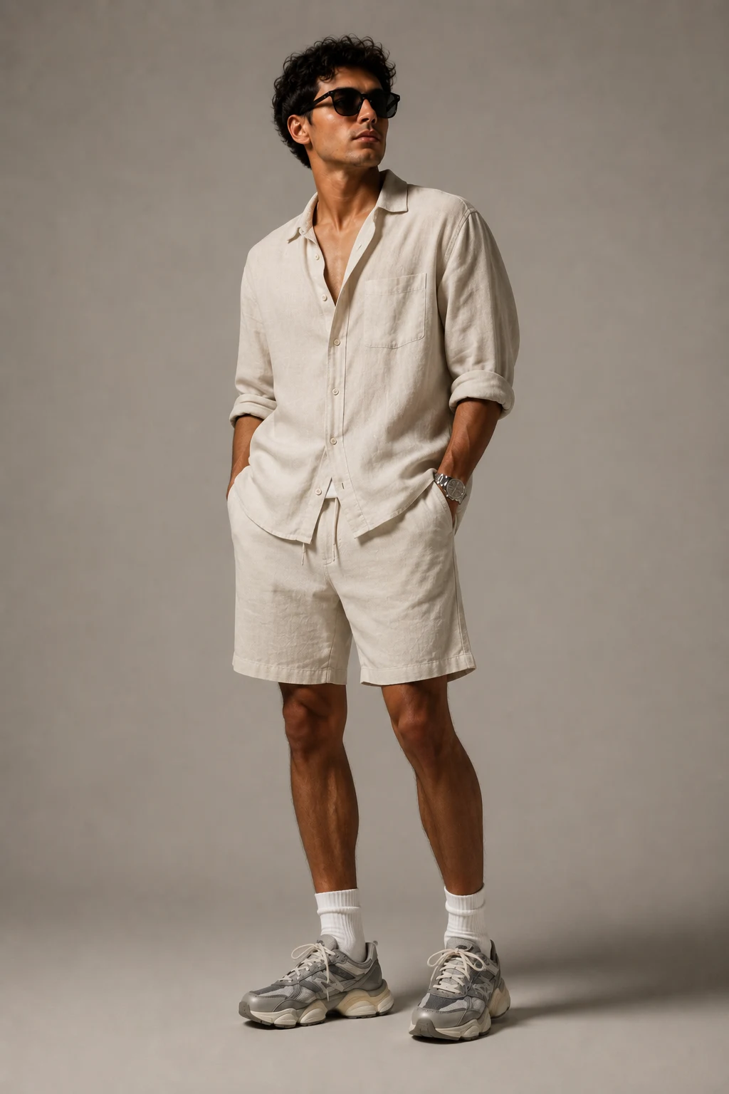 The Summer Linen Outfit That Keeps Things Cool — outfits with new balance 9060 men style outfit, worn by a stylish man