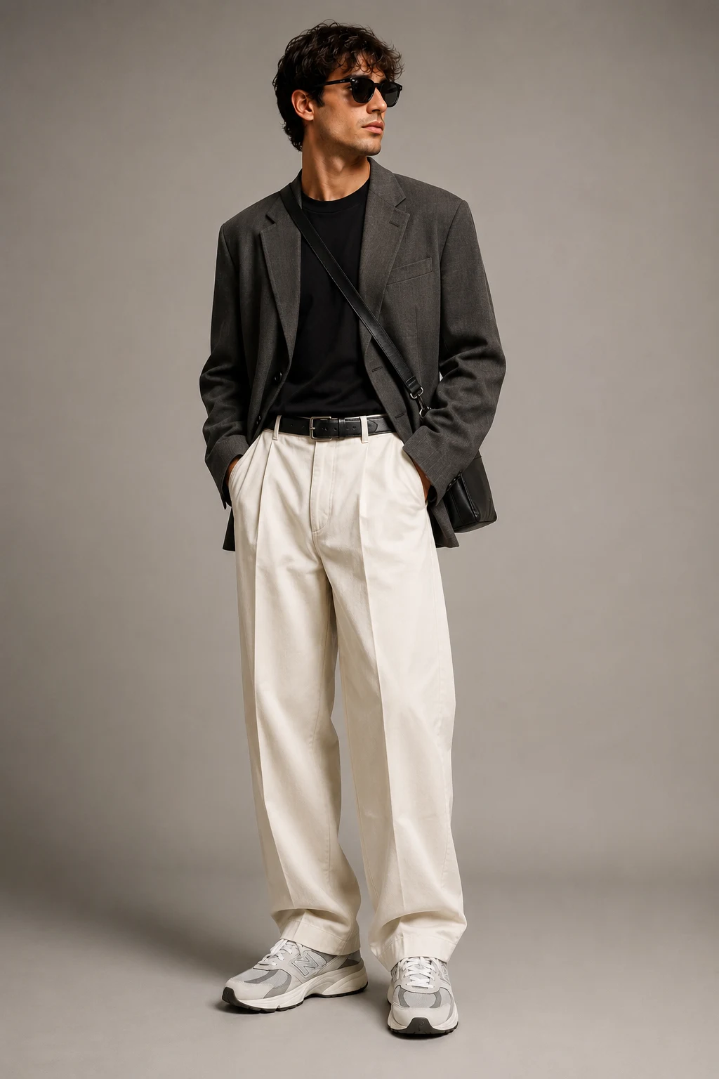 The Relaxed Blazer That Makes Sneakers Feel Expensive — outfits with new balance 9060 men’s style outfit, worn by a stylish man