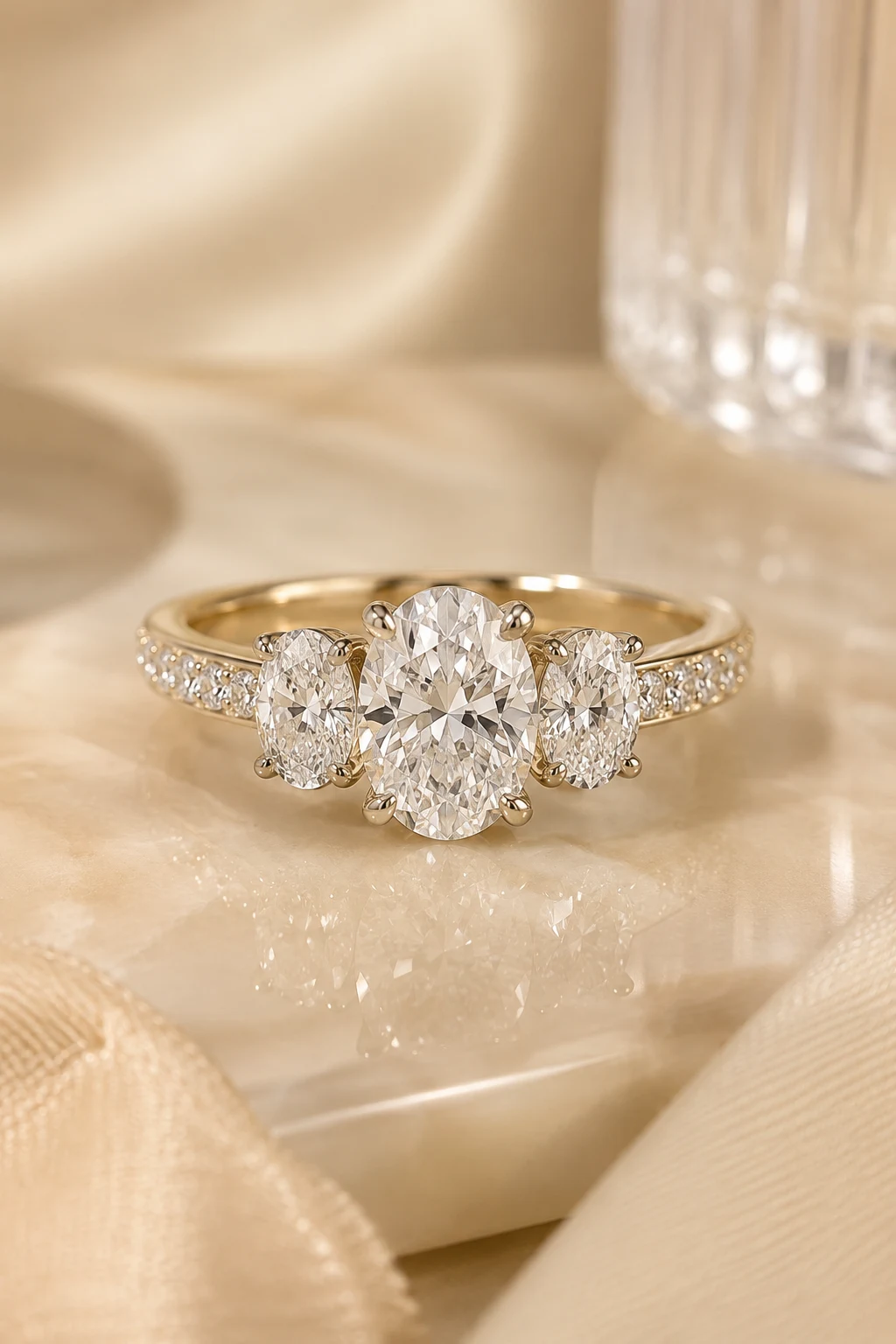 Three-Stone Oval Wedding Rings with Meaning — oval wedding rings style outfit
